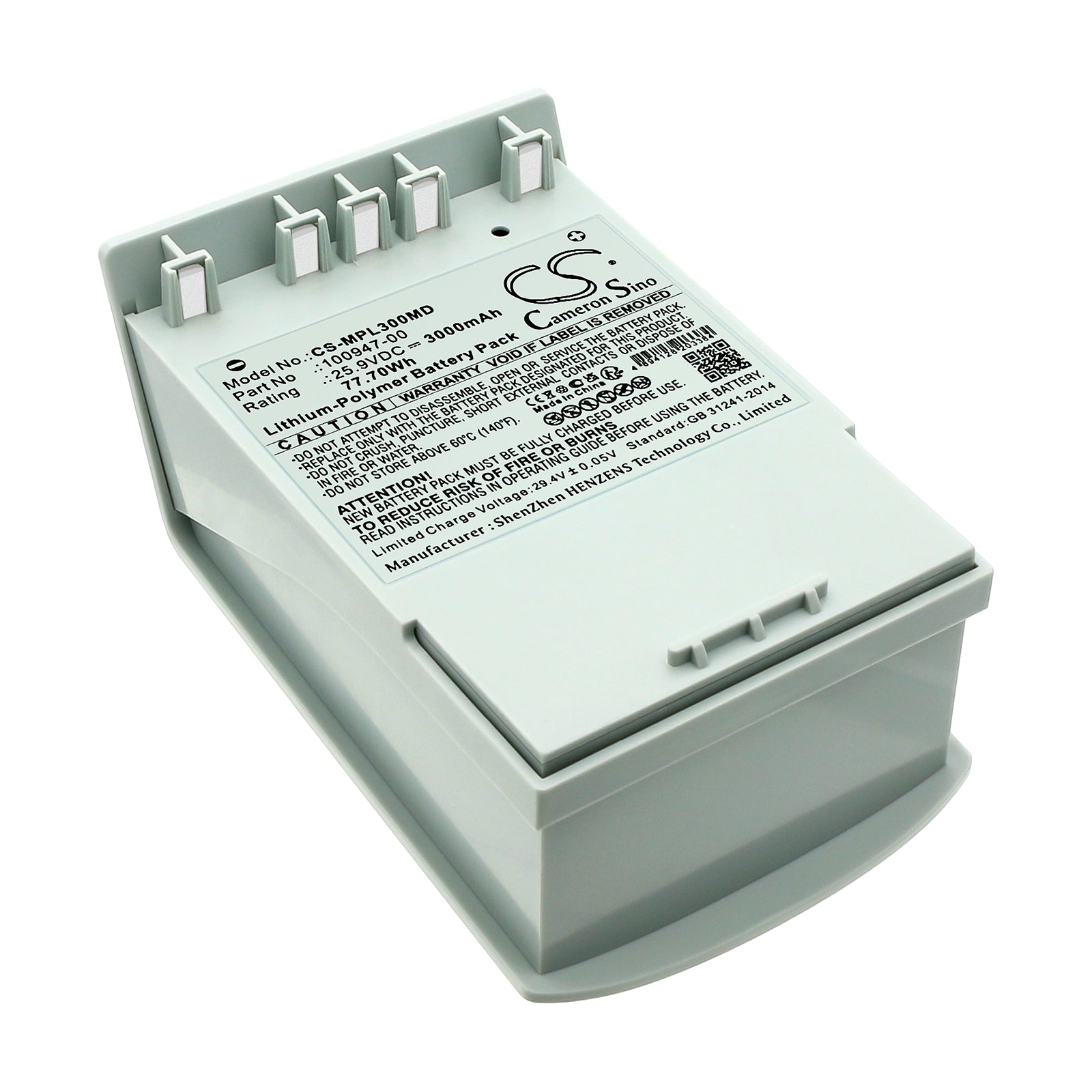 Li-Polymer, Medical Battery fits Physio-control Lucas 2, Lucas 3, 25.9V, 3000mAh Medical Cameron Sino Technology Limited