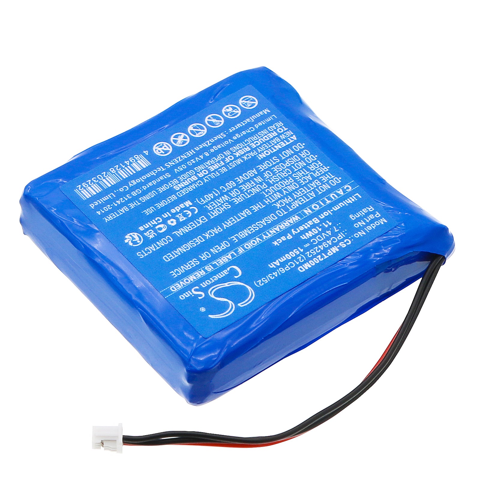 Li-ion, Medical Battery fits Medcaptain Tp-20s, 7.4V, 1500mAh Medical Cameron Sino Technology Limited