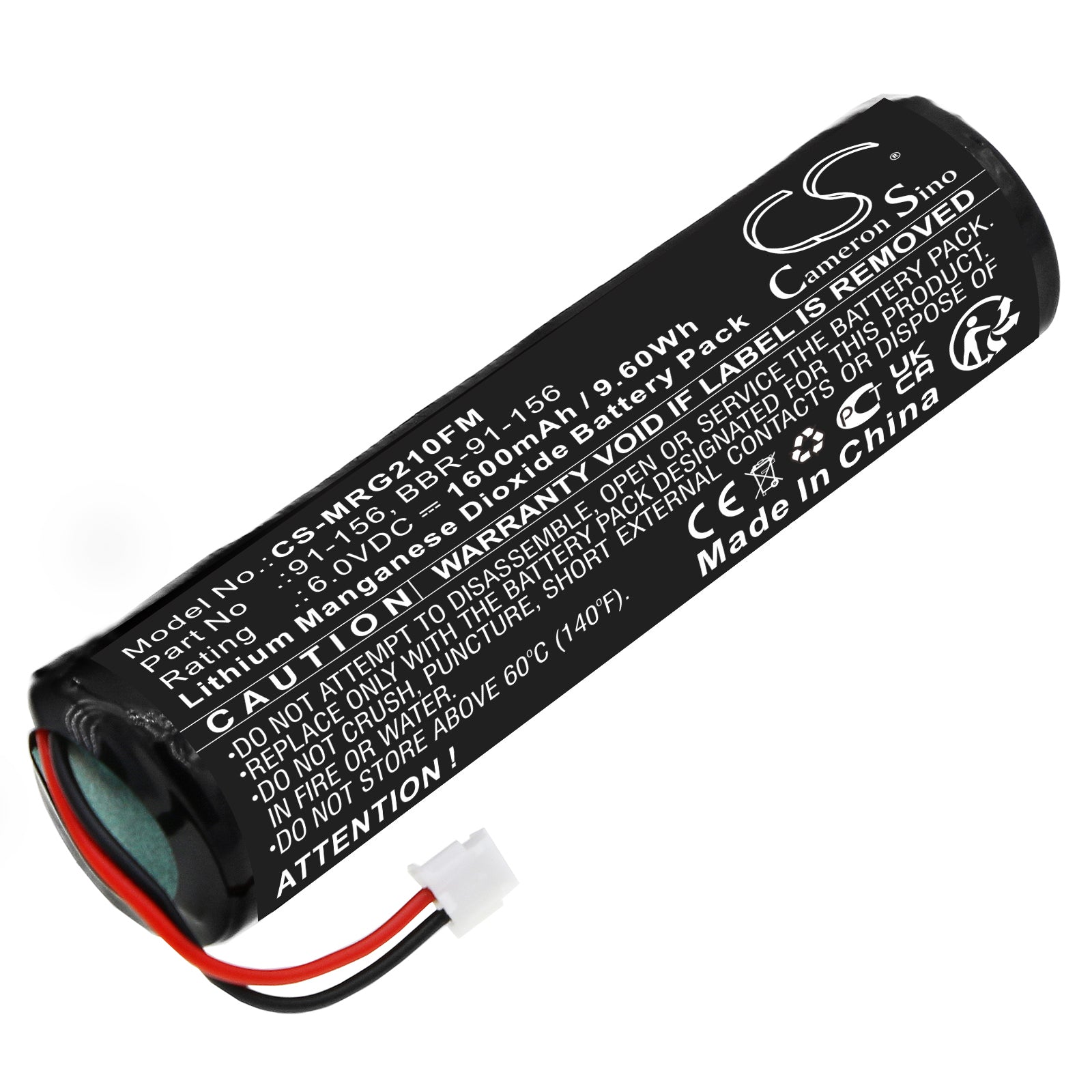 Li-MnO2, Marine Safety & Flotation Devices Battery fits Kannad Marine Safelink Ais Sart, Safelink Solo, 6.0V, 1600mAh Marine Safety & Flotation Devices Cameron Sino Technology Limited