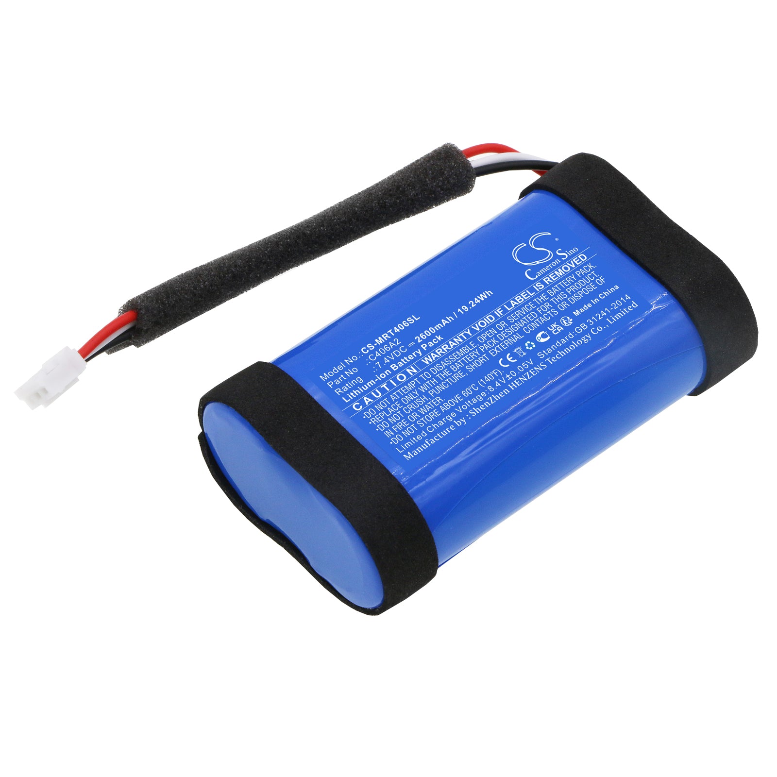 Li-ion, Speaker Battery fits Marshall 1001908, 1005696, 7.4V, 2600mAh Speaker Cameron Sino Technology Limited