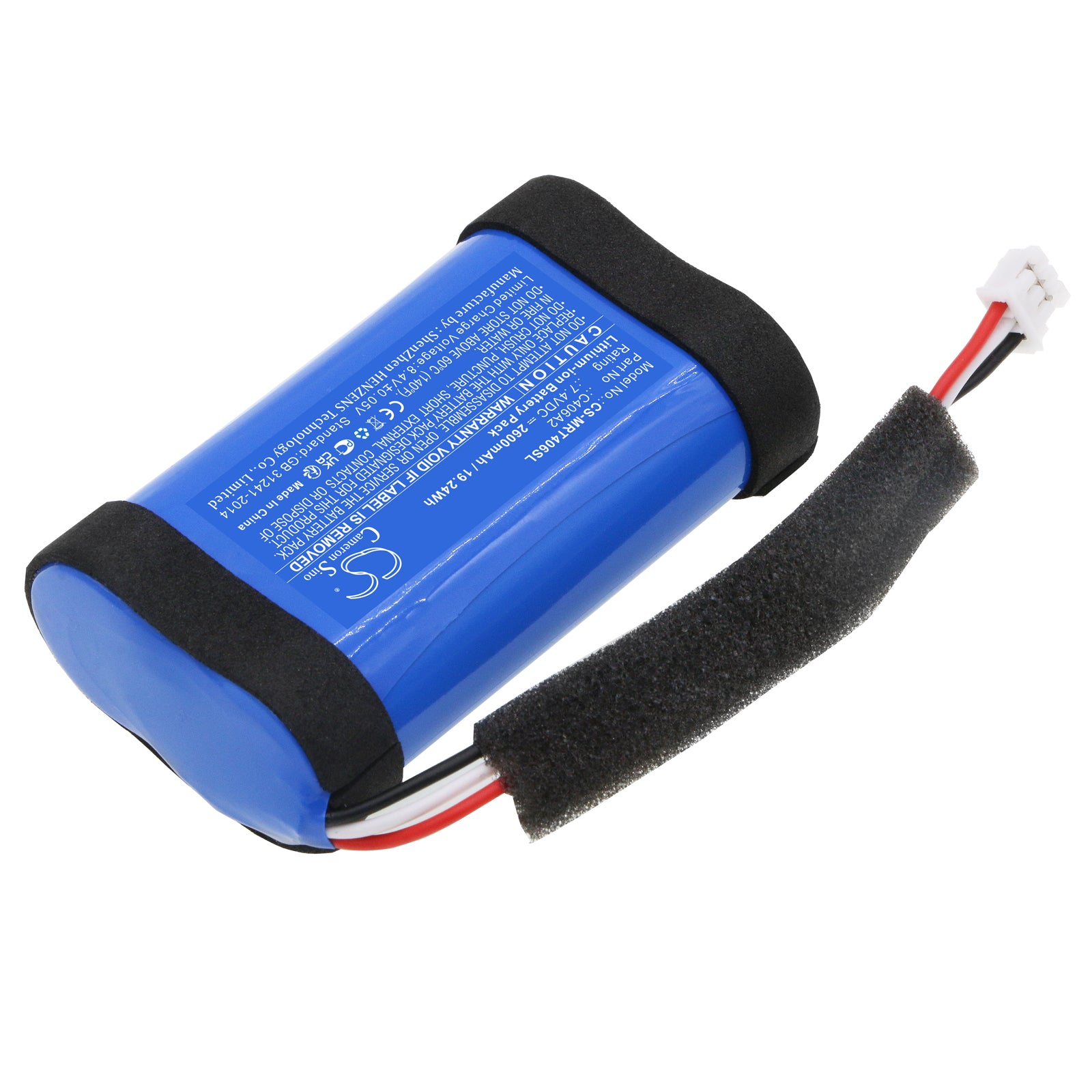Li-ion, Speaker Battery fits Marshall 1001908, 1005696, 7.4V, 2600mAh Speaker Cameron Sino Technology Limited