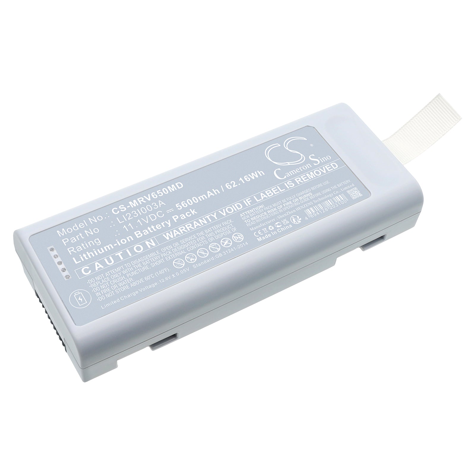 Li-ion, Medical Battery fits Mindray Benevision N19, Benevision N22, 11.1V, 5600mAh Medical Cameron Sino Technology Limited