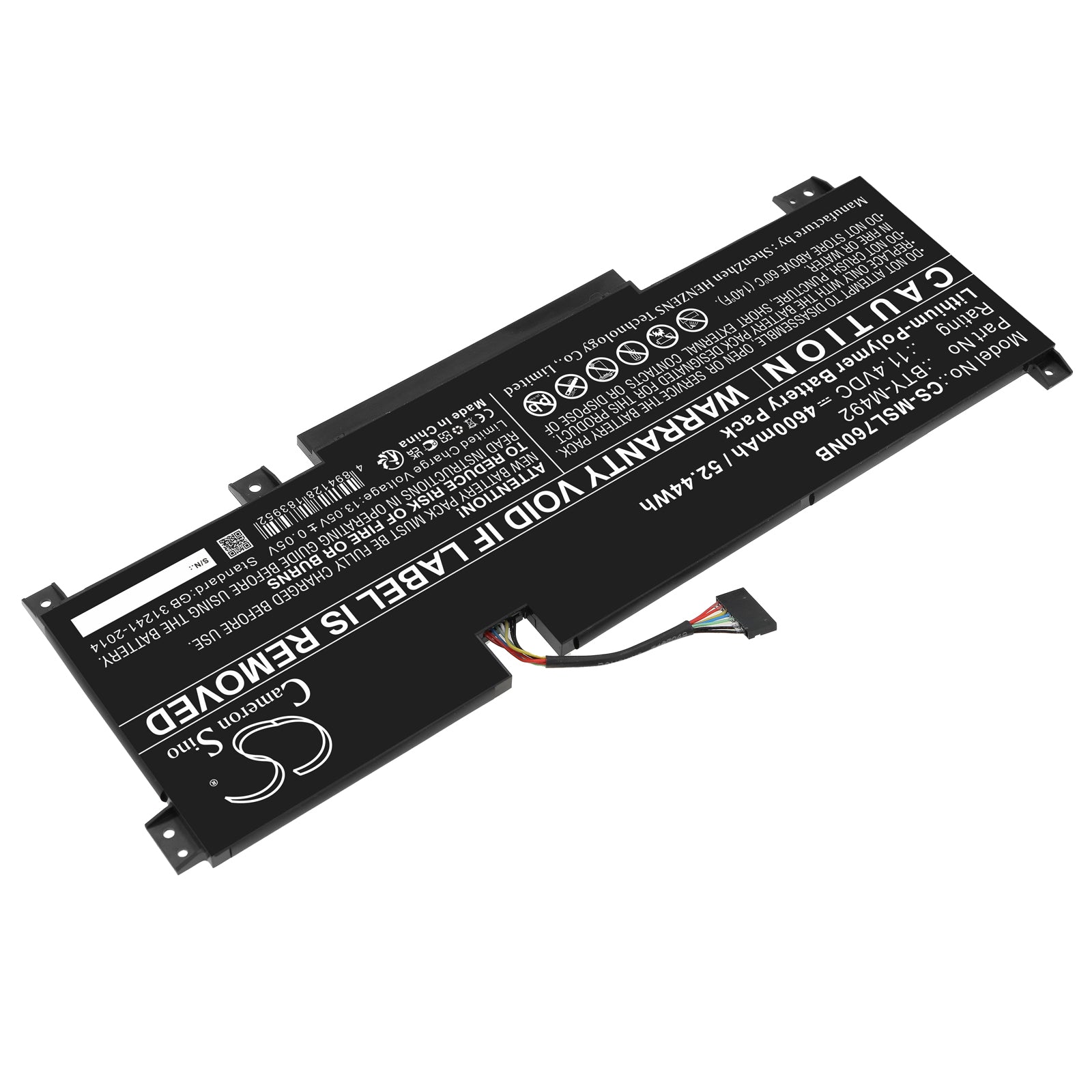 Li-Polymer, Notebook, Laptop Battery fits Msi Bravo 15 B55dd-005xes, Bravo 15 B5dd-007xes, 11.4V, 4600mAh Notebook, Laptop Cameron Sino Technology Limited