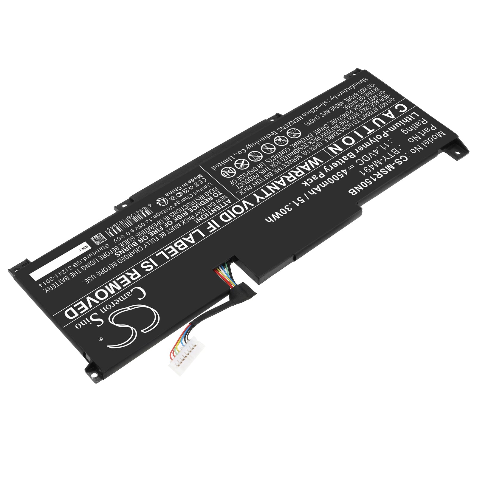 Li-Polymer, Notebook, Laptop Battery fits Msi Modern 15 A10m(ms-1551), Modern 15 A10m-001xfr, 11.4V, 4500mAh Notebook, Laptop Cameron Sino Technology Limited