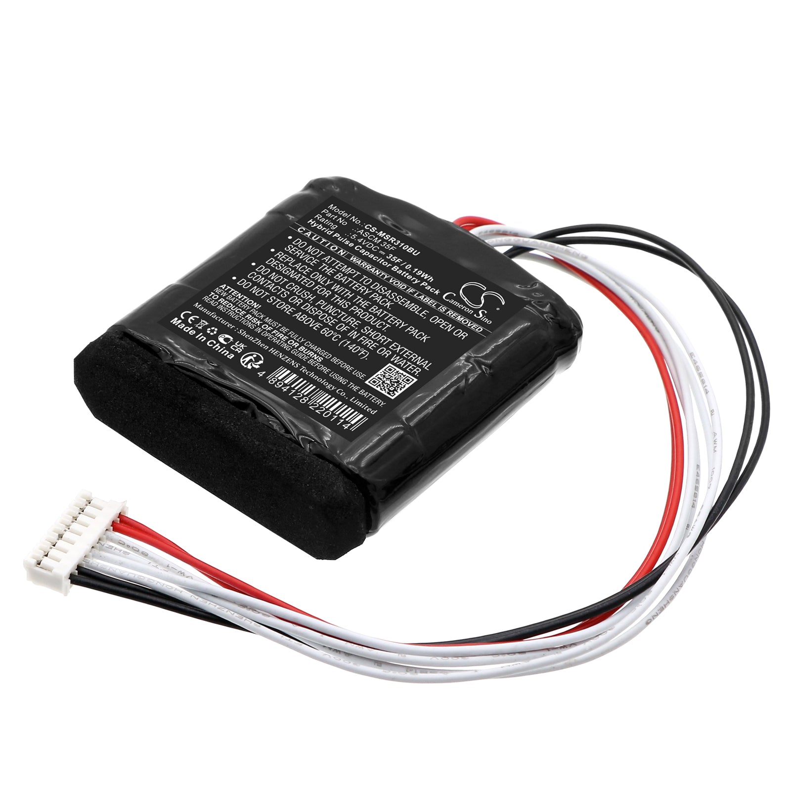 5.4V, HPC, 35F, Battery fits Microsemi 2294600-R SmartRAID 3154-8i16e, 0.19Wh PLC Cameron Sino Technology Limited