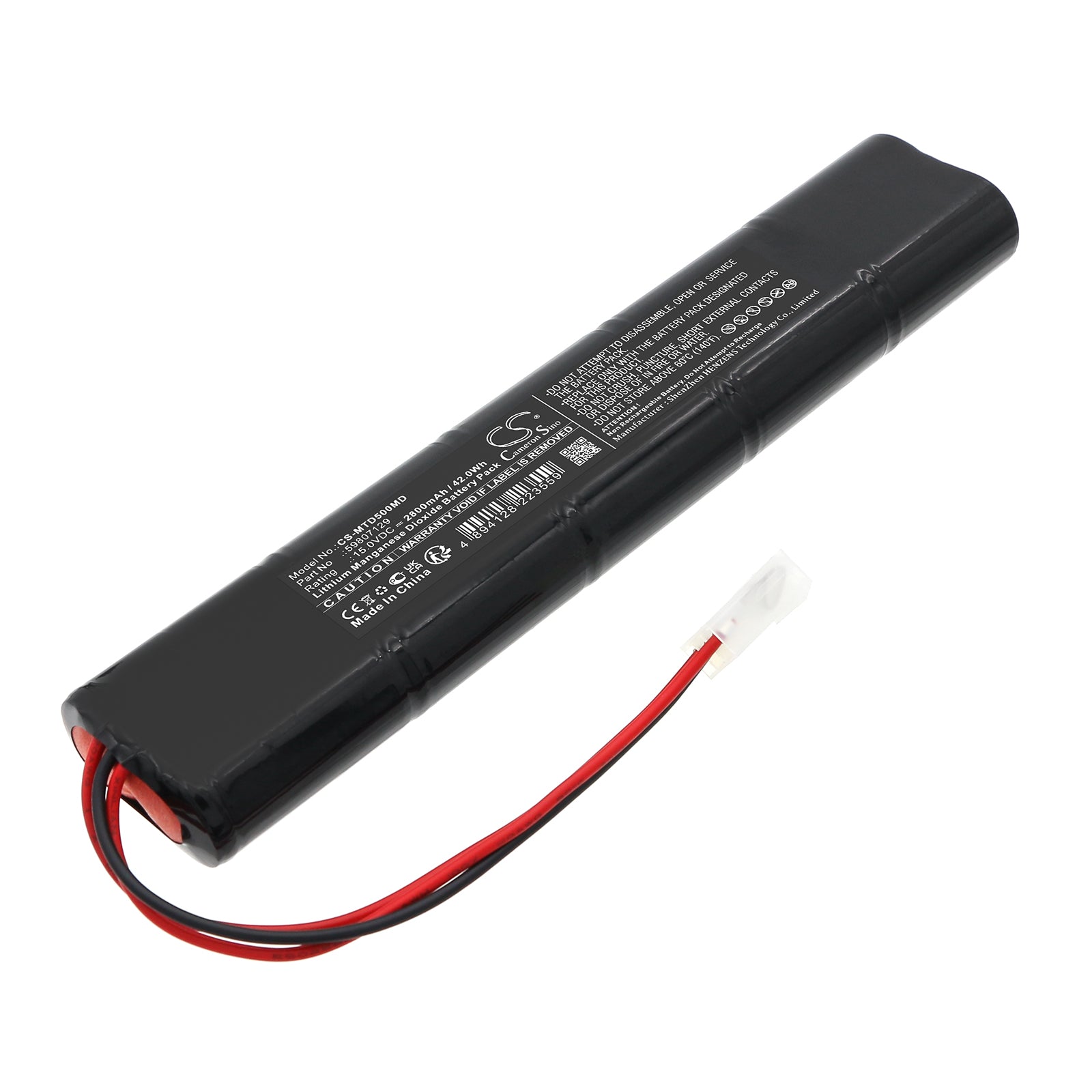15V, Li-MnO2, 2800mAh, Battery fits M&B AED 7000 plus | Meditech Defi5s Plus, 42Wh Medical Cameron Sino Technology Limited