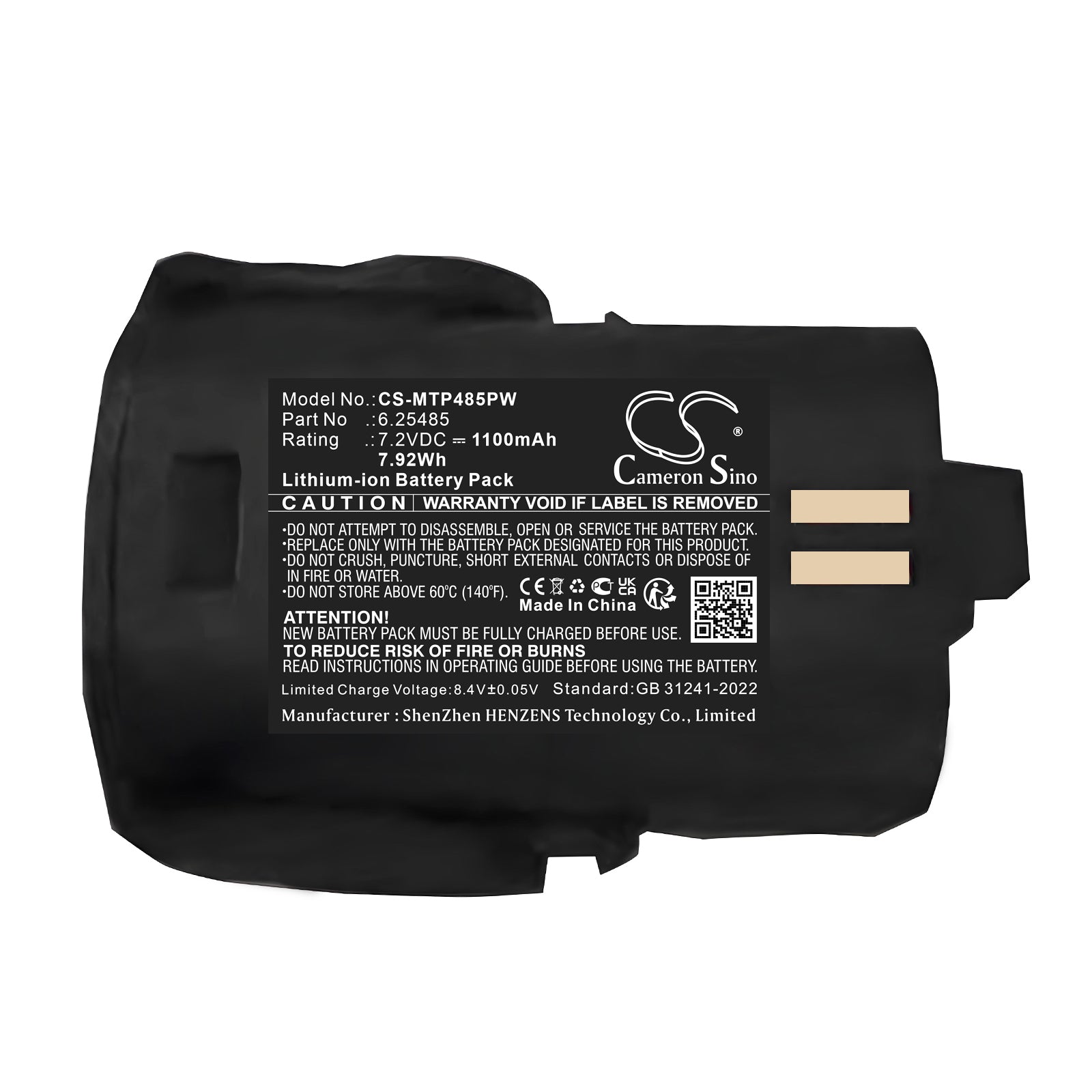 7.2V, Li-ion, 1100mAh, Battery fits Metabo 6.25485, 6.25485 Cordless Drill, 7.92Wh Power Tools Cameron Sino Technology Limited