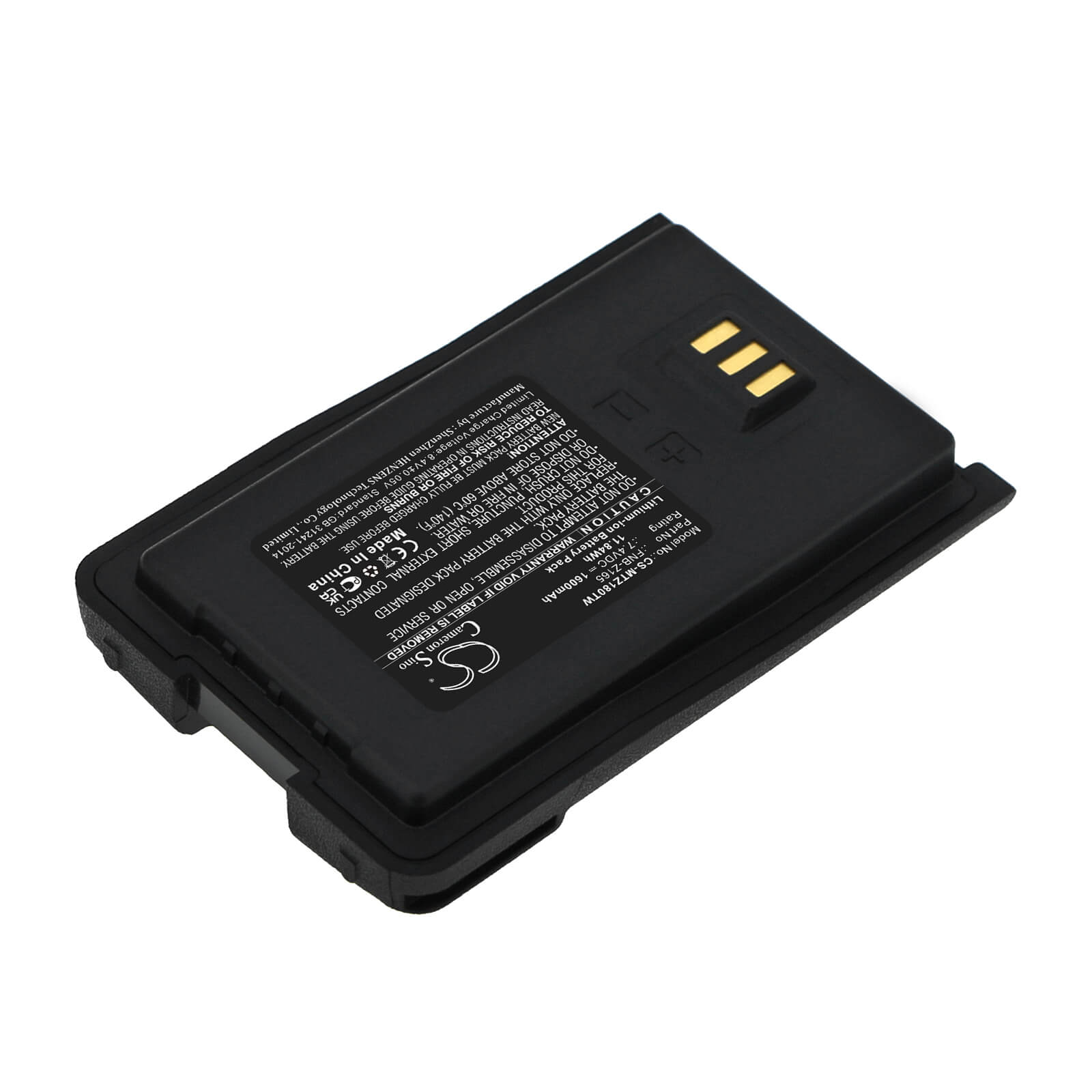 Li-ion Two-Way Radio Battery fits Motorola, Vz-10, Vz-12 7.4V, 1600mAh / 11.84Wh Two-Way Radio Cameron Sino Technology Limited