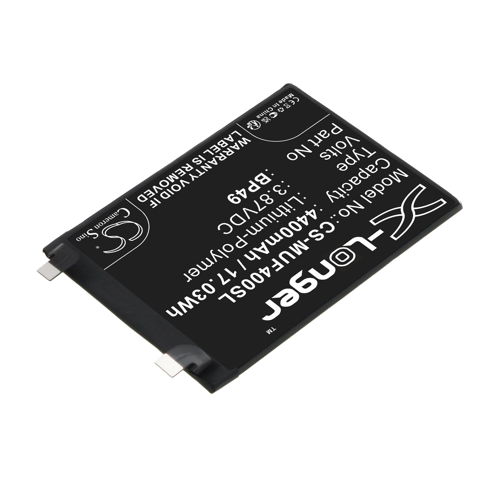 Li-Polymer, Mobile, SmartPhone Battery fits Poco 22021211rg, 22021211ri, 3.87V, 4400mAh Mobile, SmartPhone Cameron Sino Technology Limited