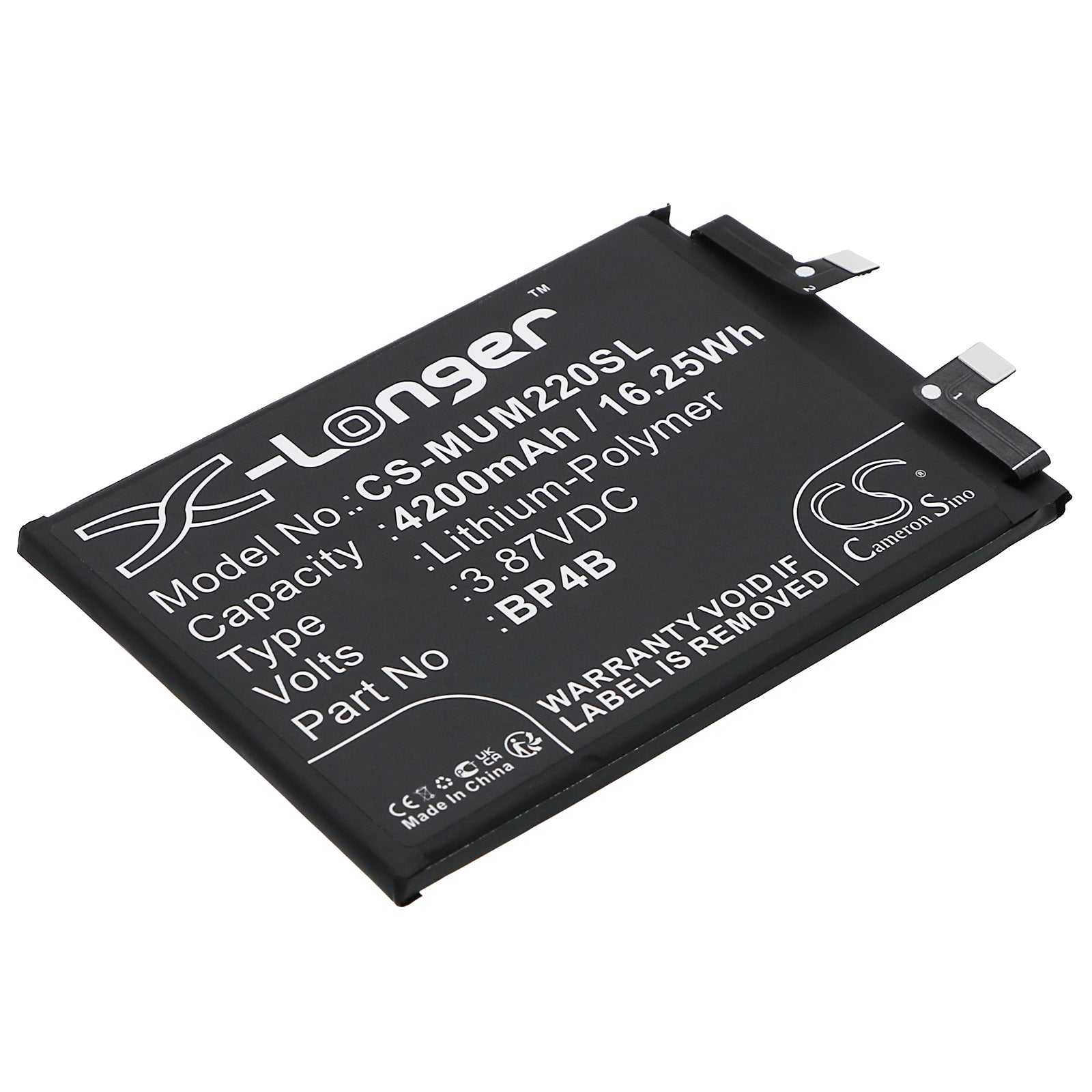 Li-Polymer, Mobile, SmartPhone Battery fits Xiaomi 2203129g, 2203129i, 3.87V, 4200mAh Mobile, SmartPhone Cameron Sino Technology Limited
