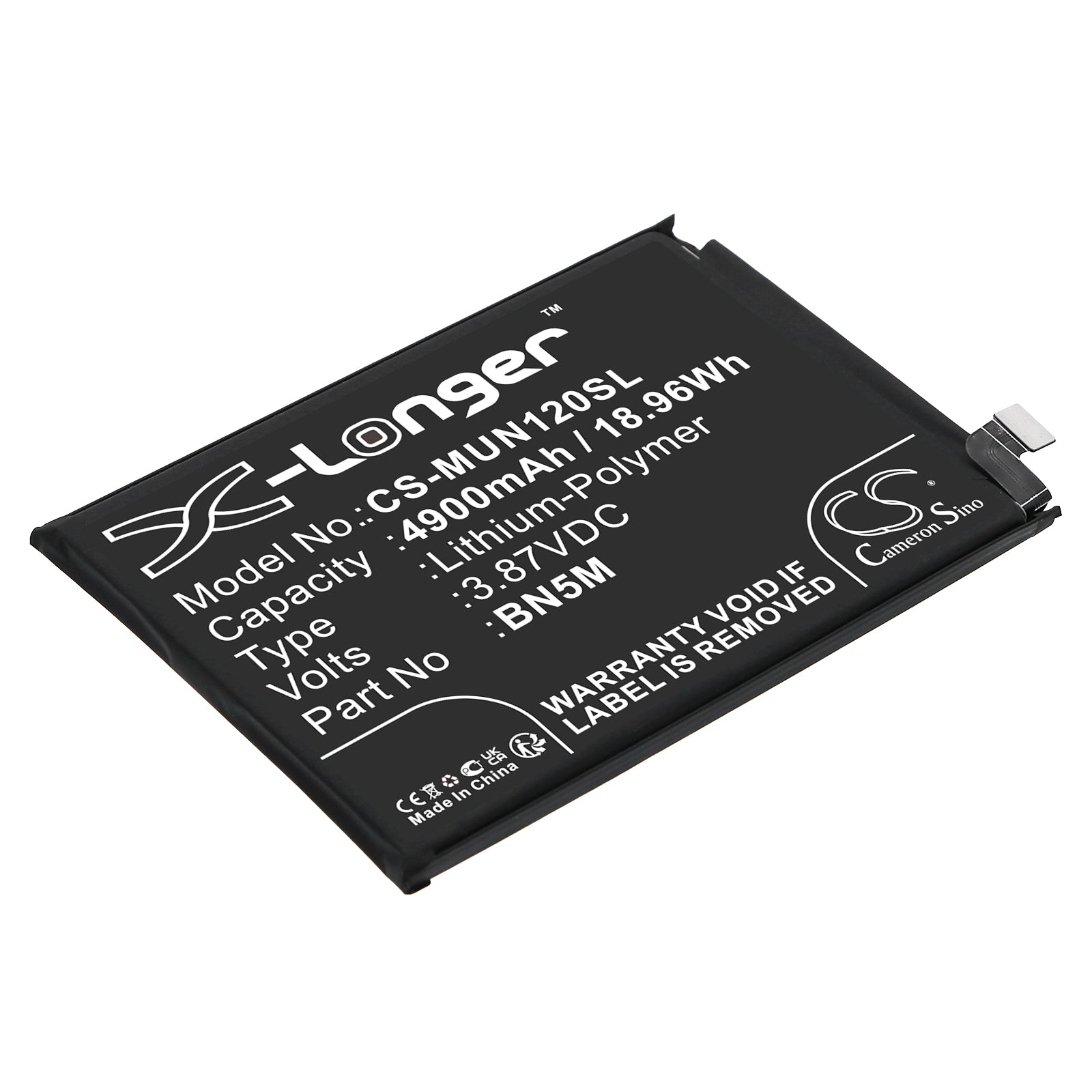 Li-Polymer, Mobile, SmartPhone Battery fits Redmi 23021raa2g, 23021raa2y, 3.87V, 4900mAh Mobile, SmartPhone Cameron Sino Technology Limited