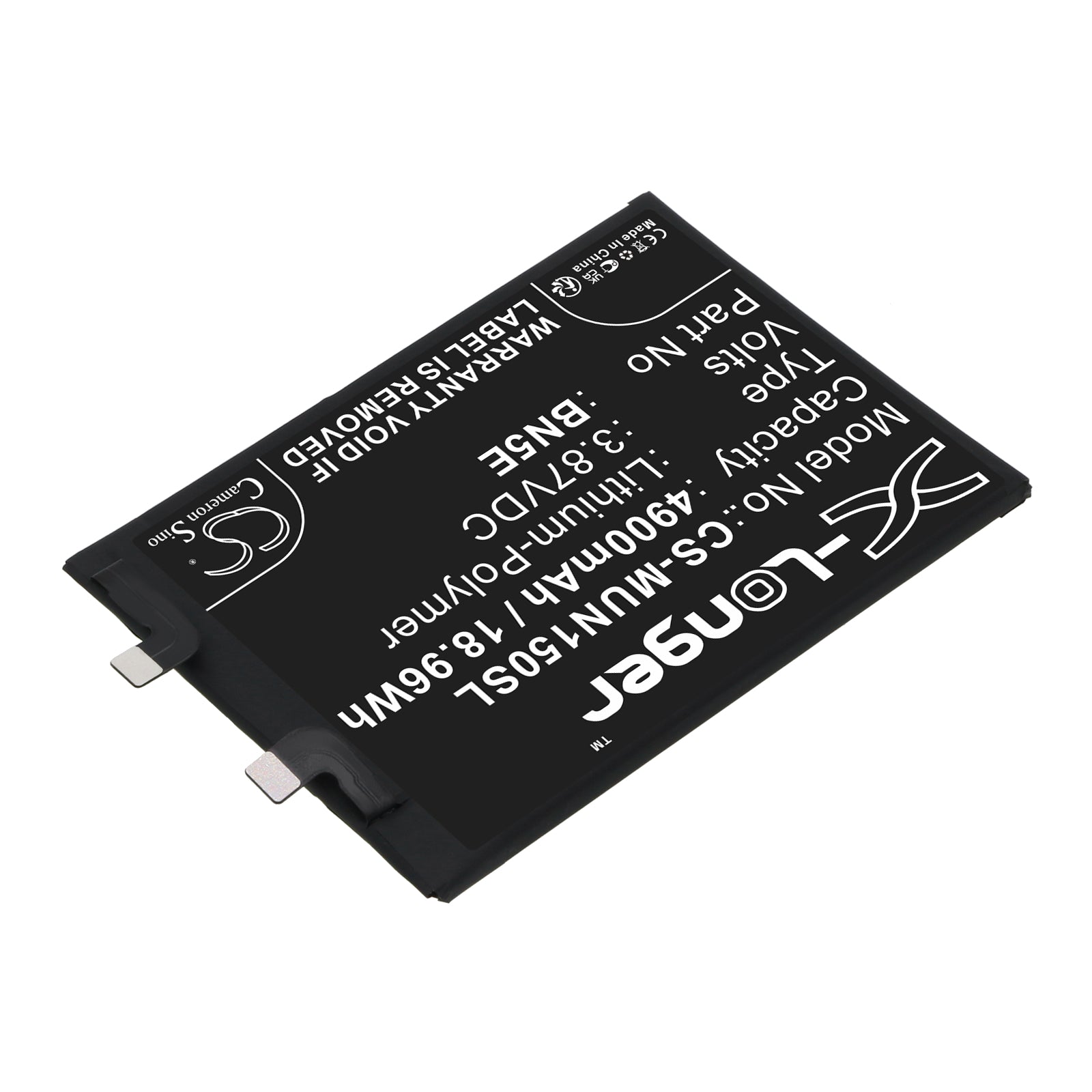 Li-Polymer, Mobile, SmartPhone Battery fits Xiaomi Redmi Note 11e Pro, Redmi Note 11e Pro, 3.87V, 4900mAh Mobile, SmartPhone Cameron Sino Technology Limited