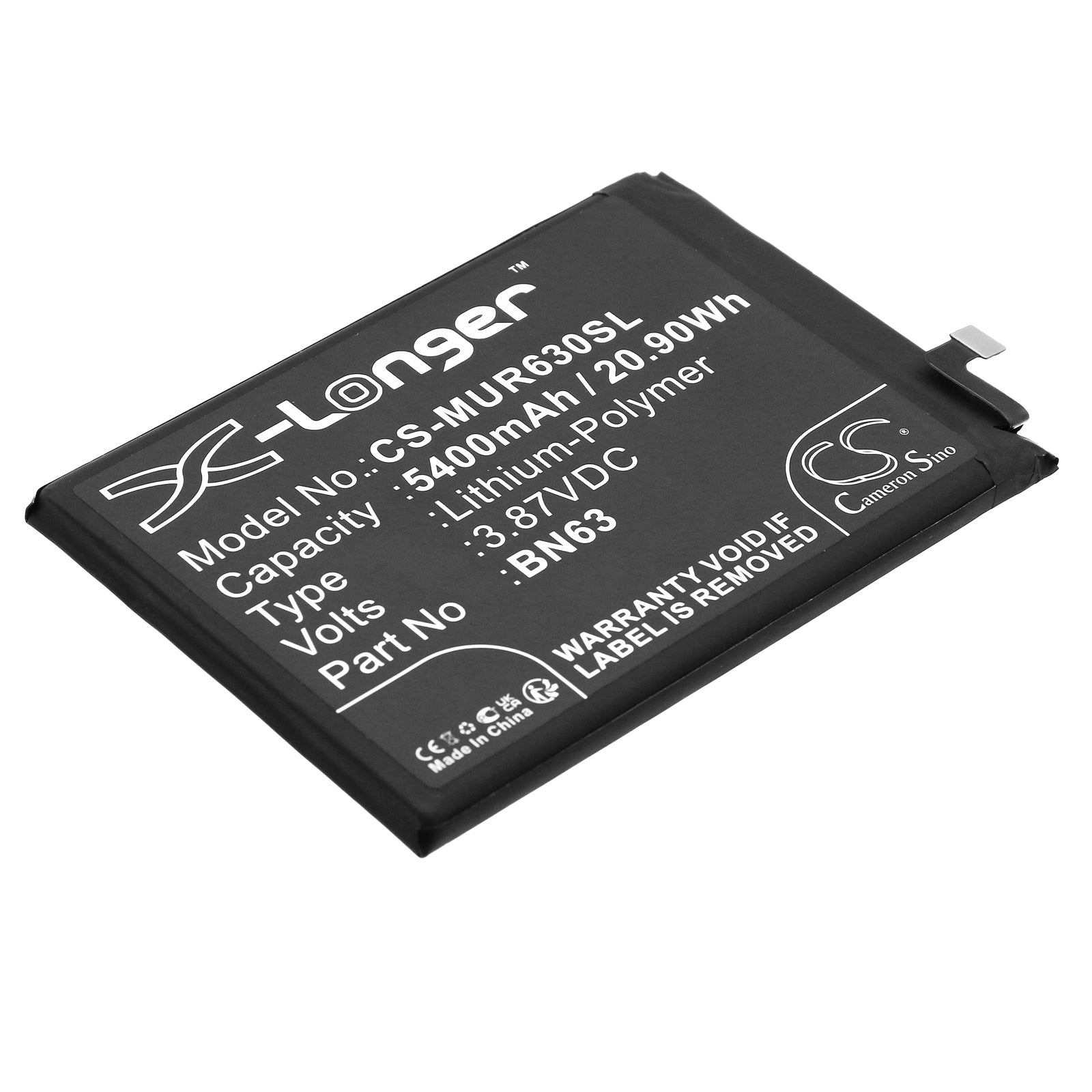 Li-Polymer, Mobile, SmartPhone Battery fits Redmi 10 Prime, 22011119ti, 3.87V, 5400mAh Mobile, SmartPhone Cameron Sino Technology Limited