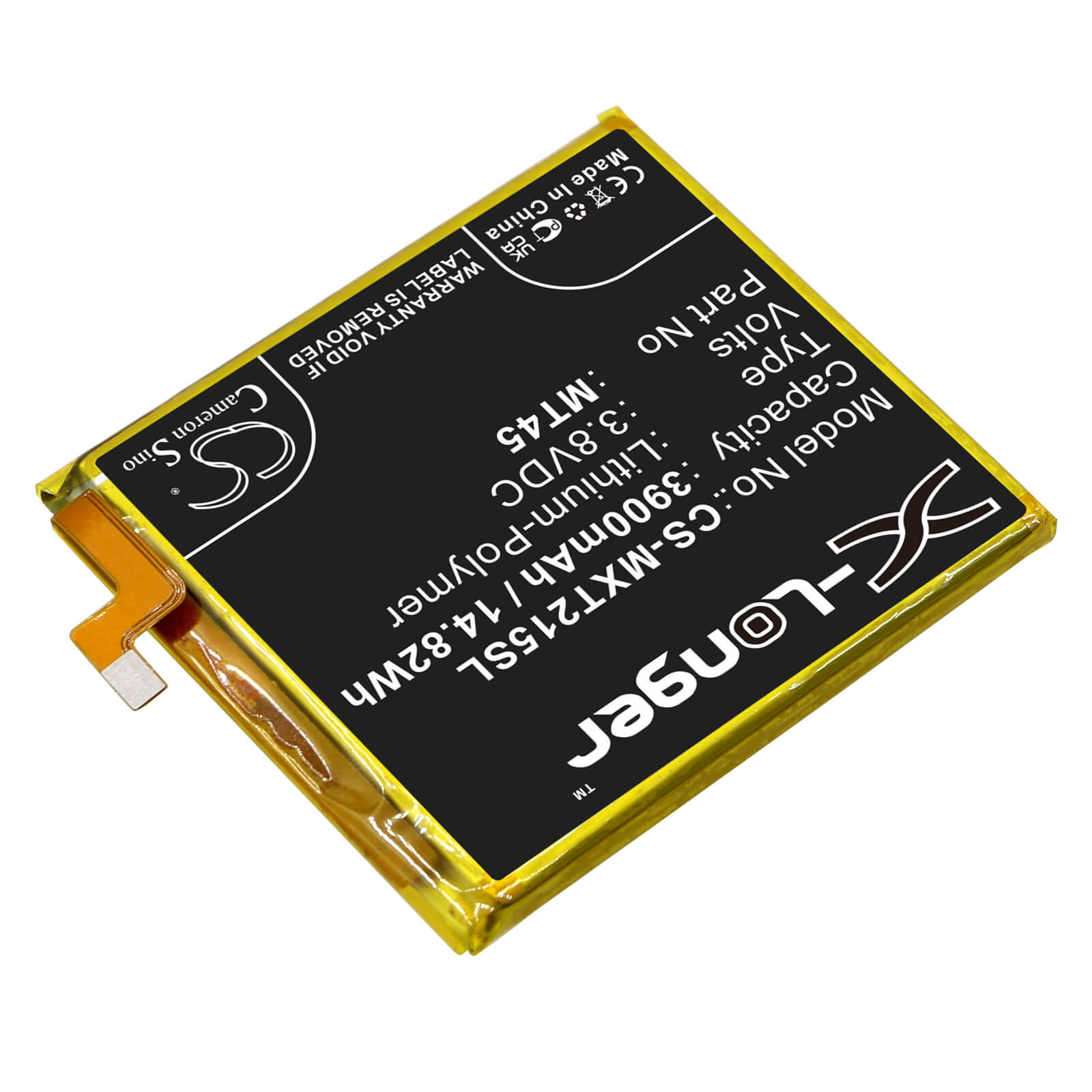 Li-Polymer Battery fits Motorola, Edge 20 Pro, Edge 20 Pro 5g 3.8V, 3900mAh / 14.82Wh Mobile & SmartPhone Cameron Sino Technology Limited