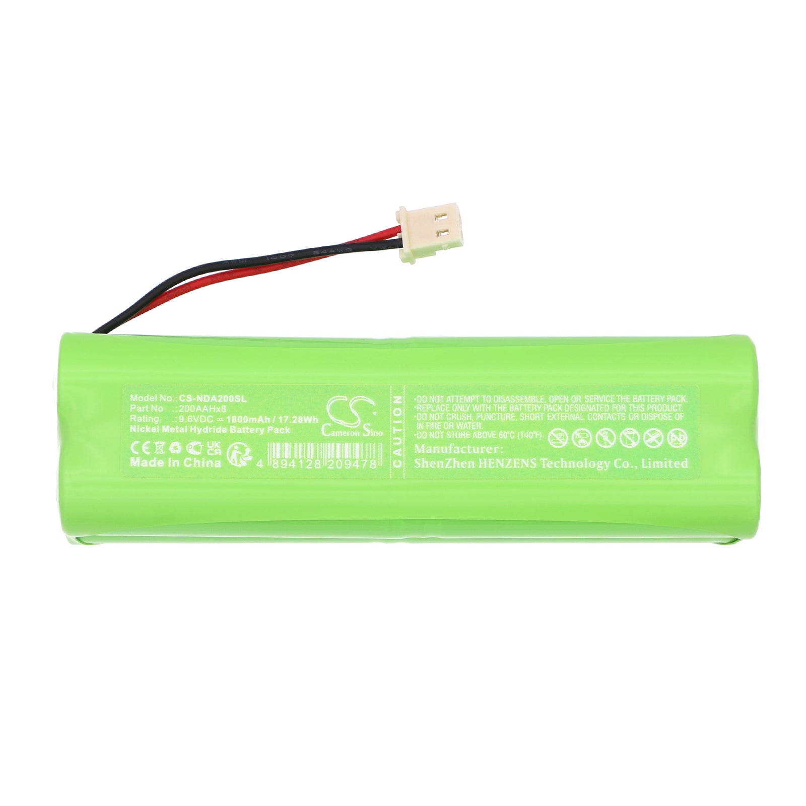 Ni-MH, Electronic Scales Battery fits Kern Ecb, Ece, 9.6V, 1800mAh Electronic Scales Cameron Sino Technology Limited