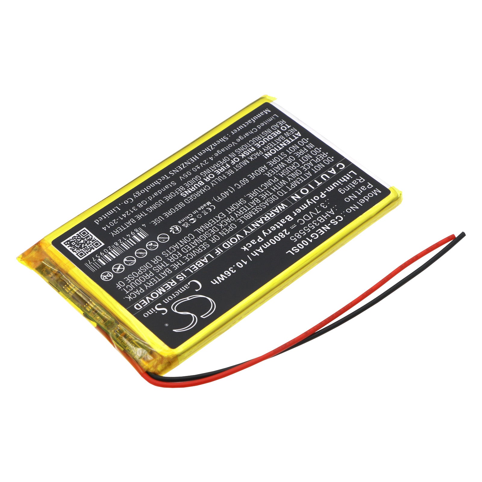 Li-Polymer, Game Console Battery fits Snk Neo Geo X Gold Handheld Consol, 3.7V, 2800mAh Game Console Cameron Sino Technology Limited
