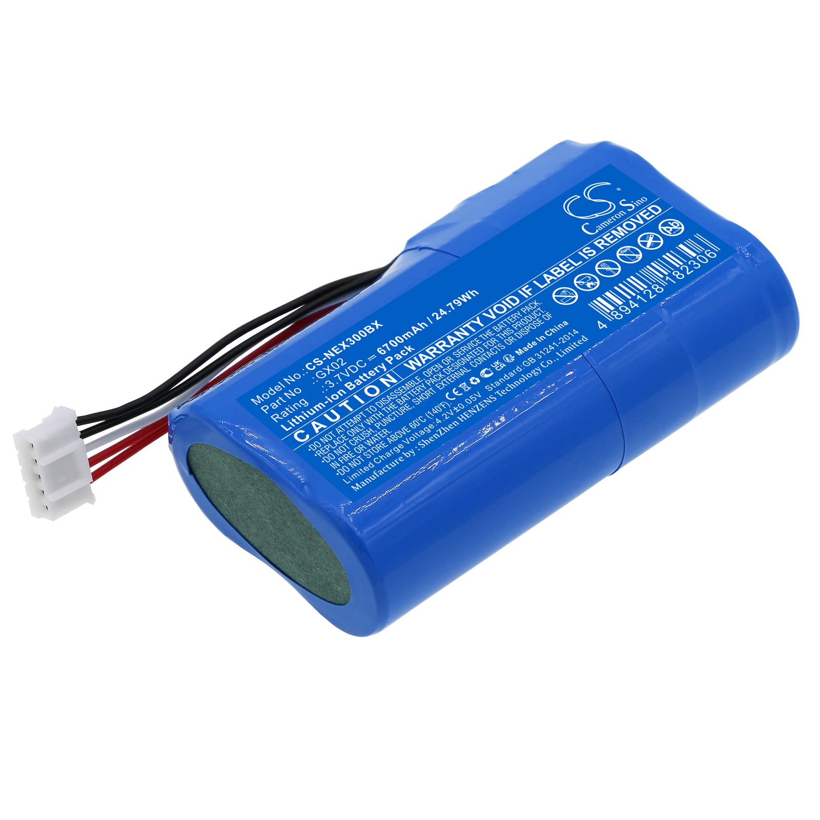 Li-ion, Payment Terminal Battery fits Nexgo N3, N5, 3.7V, 6700mAh Payment Terminal Cameron Sino Technology Limited
