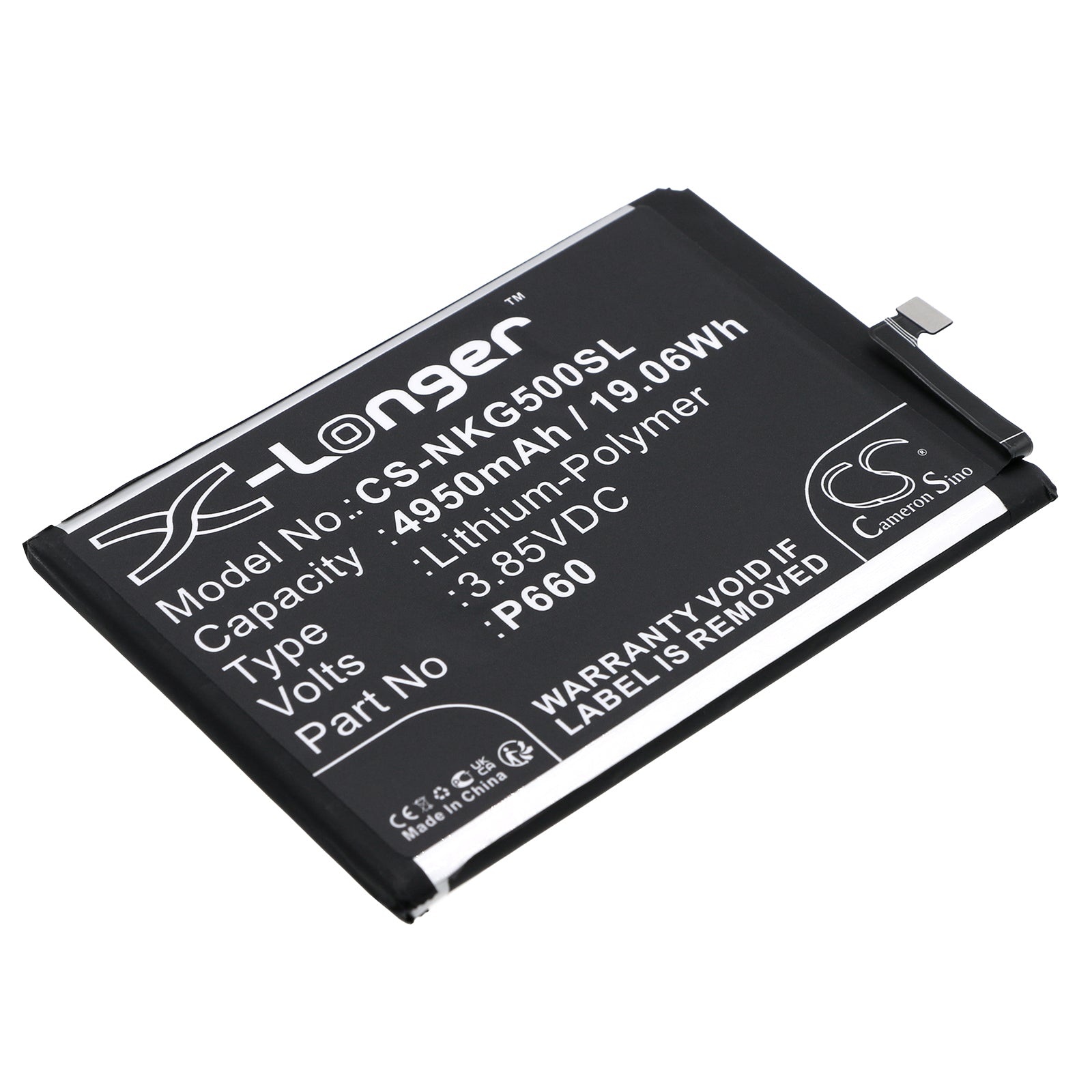 Li-Polymer, Mobile, SmartPhone Battery fits Nokia G50, Ta-1358, 3.85V, 4950mAh Mobile, SmartPhone Cameron Sino Technology Limited