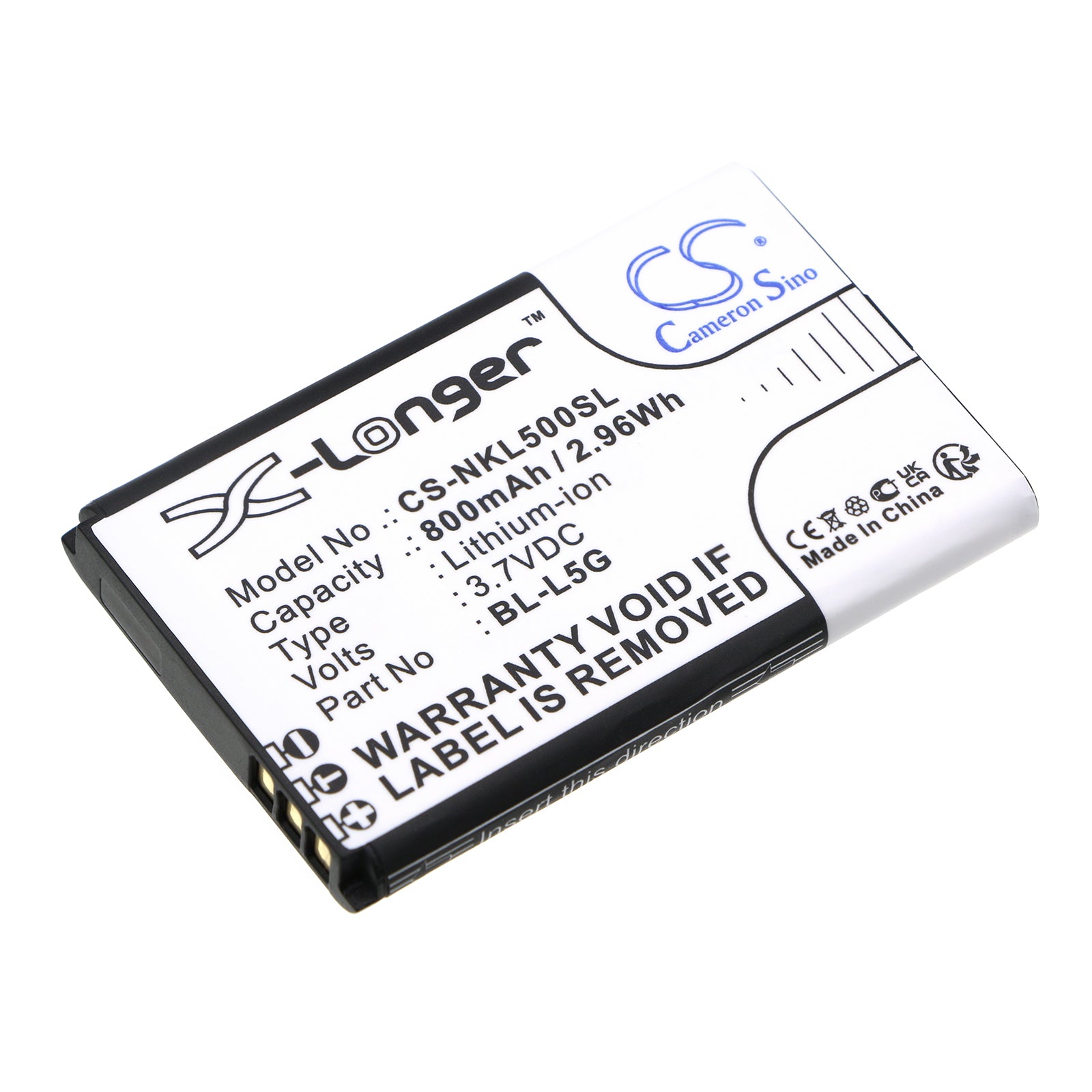 Li-ion, Mobile, SmartPhone Battery fits Nokia 105 4g (2021), 3.7V, 800mAh Mobile, SmartPhone Cameron Sino Technology Limited