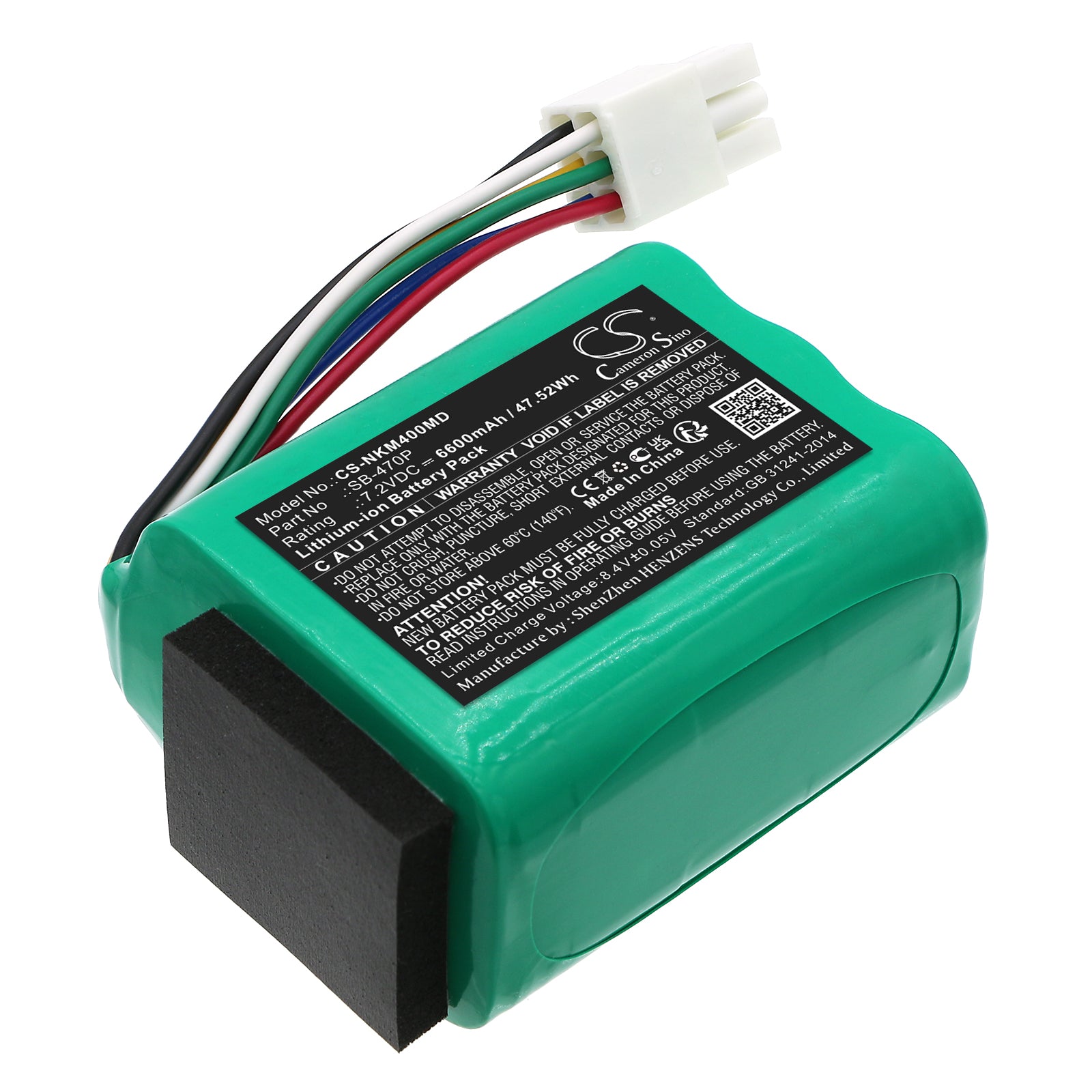 Li-ion, Medical Battery fits Nihon Kohden Pvm-4000, Pvm-4761, 7.2V, 6600mAh Medical Cameron Sino Technology Limited
