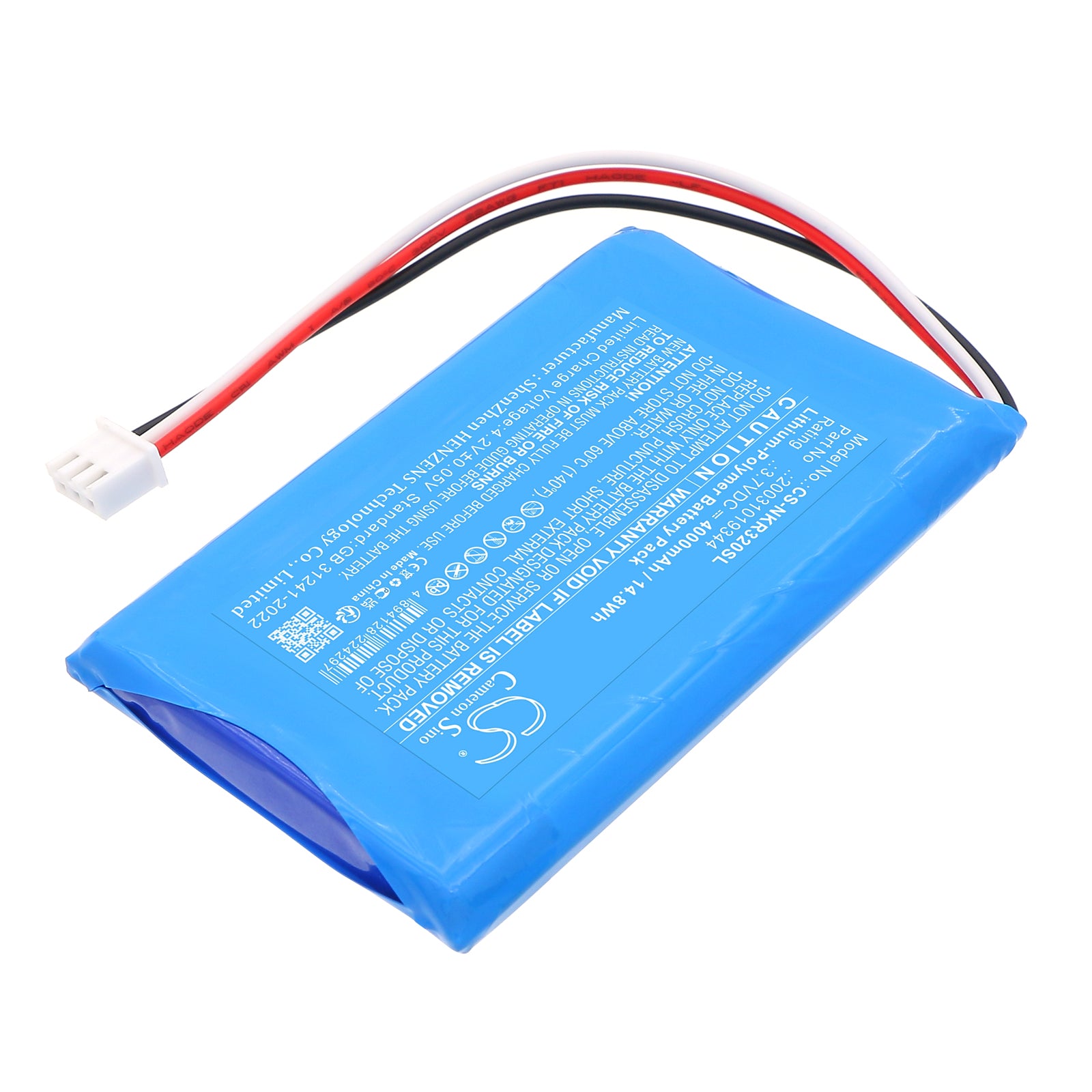 3.7V, Li-Polymer, 4000mAh, Battery fits Novker AUA800, AUA900A, 14.8Wh Equipment, Survey, Test Cameron Sino Technology Limited
