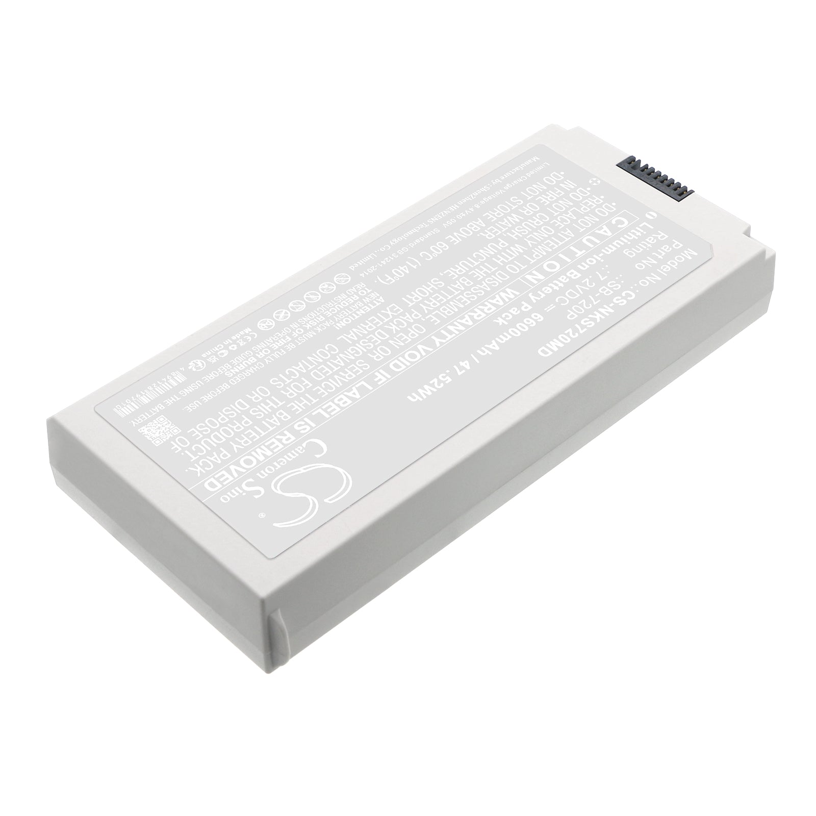Li-ion, Medical Battery fits Nihon Kohden Defibrillation Monitor, Life Scope Svm-7200, 7.2V, 6600mAh Medical Cameron Sino Technology Limited