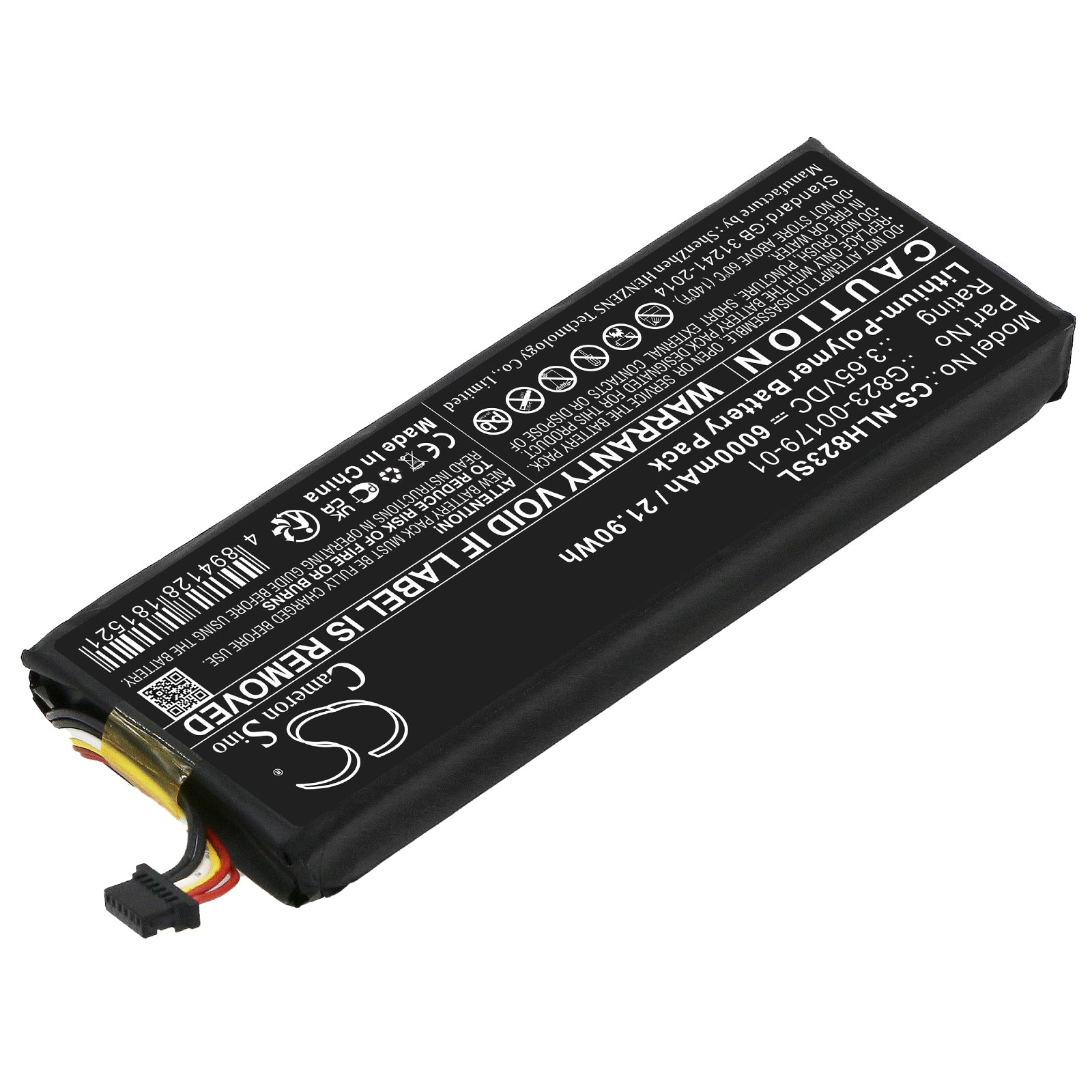 Li-Polymer, Home Security Camera Battery fits Nest Doorbell, Gq Style Ac, 3.65V, 6000mAh Home Security Camera Cameron Sino Technology Limited