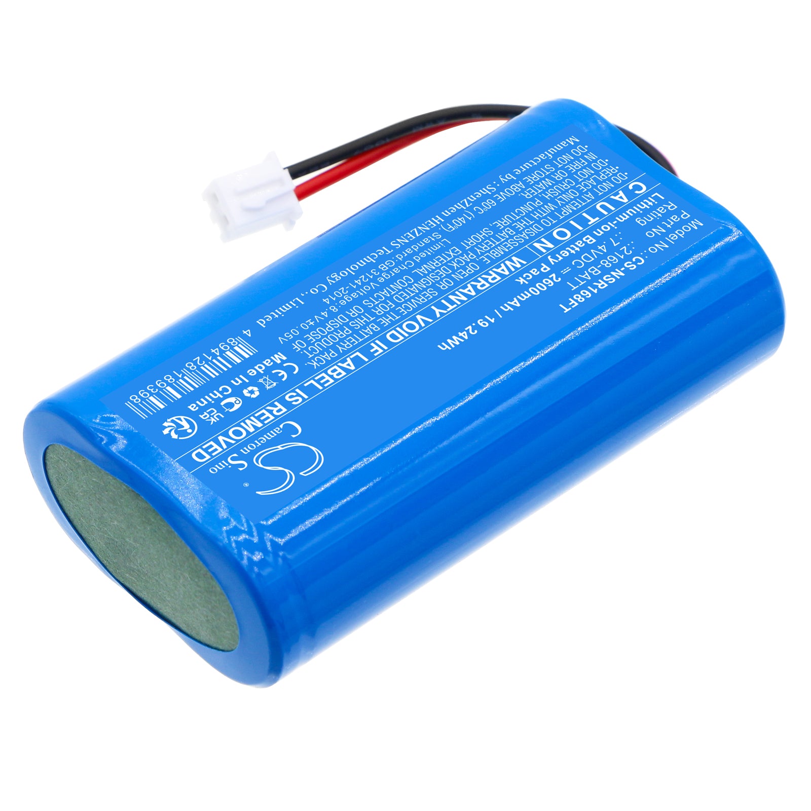 Li-ion, Flashlight Battery fits Nightstick Nsr-2168, 7.4V, 2600mAh Flashlight Cameron Sino Technology Limited