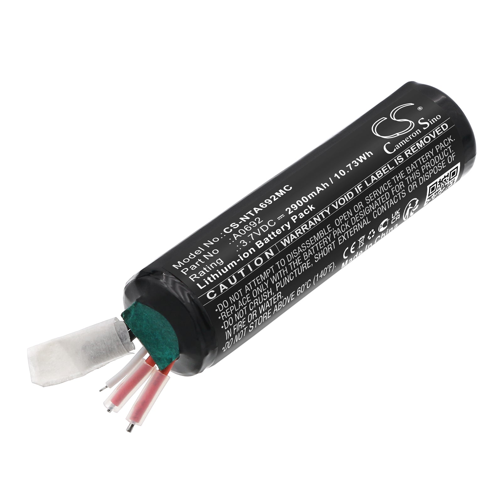 3.7V, Li-ion, 2900mAh, Battery fits Insta360 A0692, 10.73Wh Gimbals Cameron Sino Technology Limited