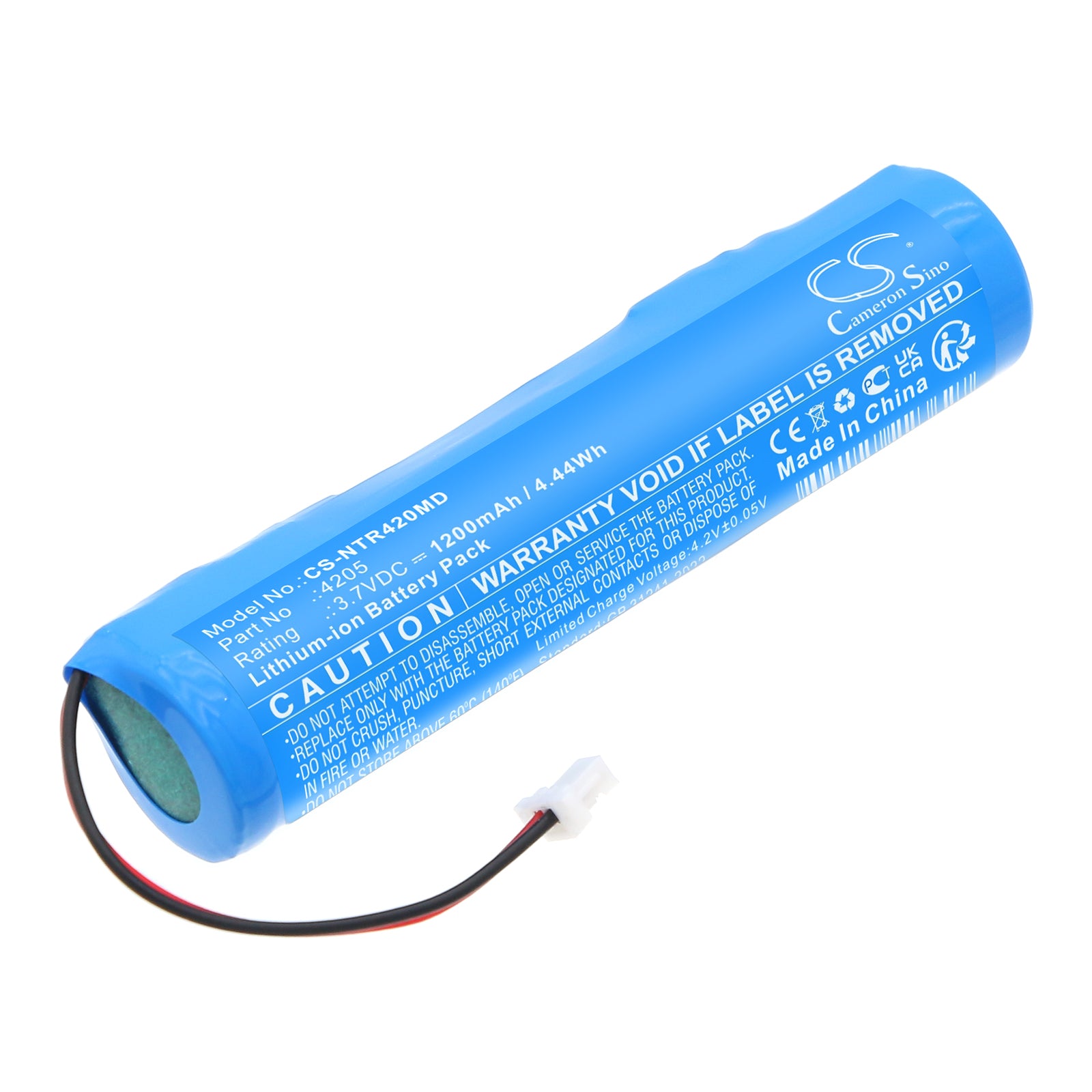 3.7V, Li-ion, 1200mAh, Battery fits Integra 8 Channel 12 Channel VIAFLO, 12 Channel VOYAGER, 4.44Wh Medical Cameron Sino Technology Limited