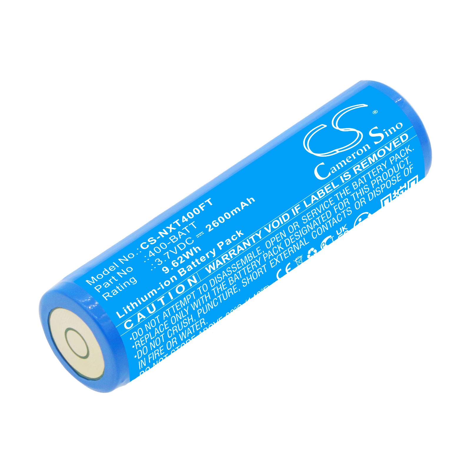 Li-ion, Flashlight Battery fits Nightstick Tac-400, Tac-450, 3.7V, 2600mAh Flashlight Cameron Sino Technology Limited