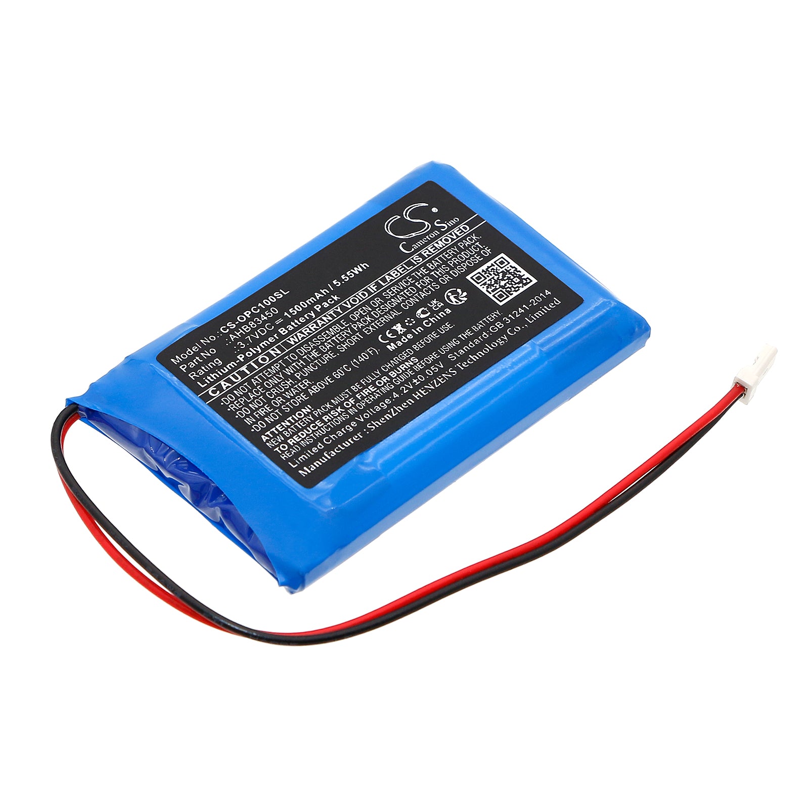 Li-Polymer, Media Player Battery fits Opus Click, Player, 3.7V, 1500mAh Media Player Cameron Sino Technology Limited