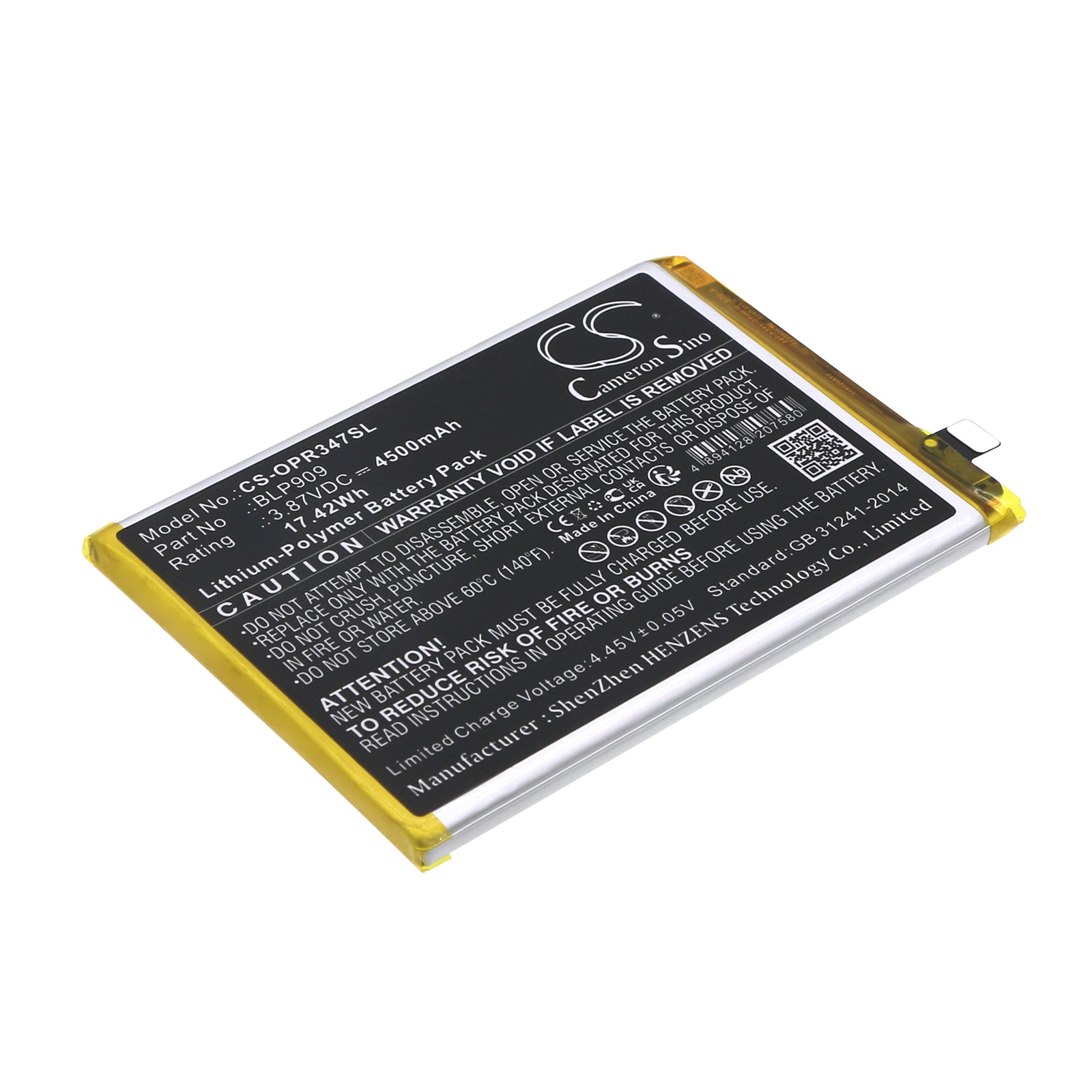 Li-Polymer, Mobile, SmartPhone Battery fits Oppo 9 5g 2022, Realme 9, 3.87V, 4500mAh Mobile, SmartPhone Cameron Sino Technology Limited
