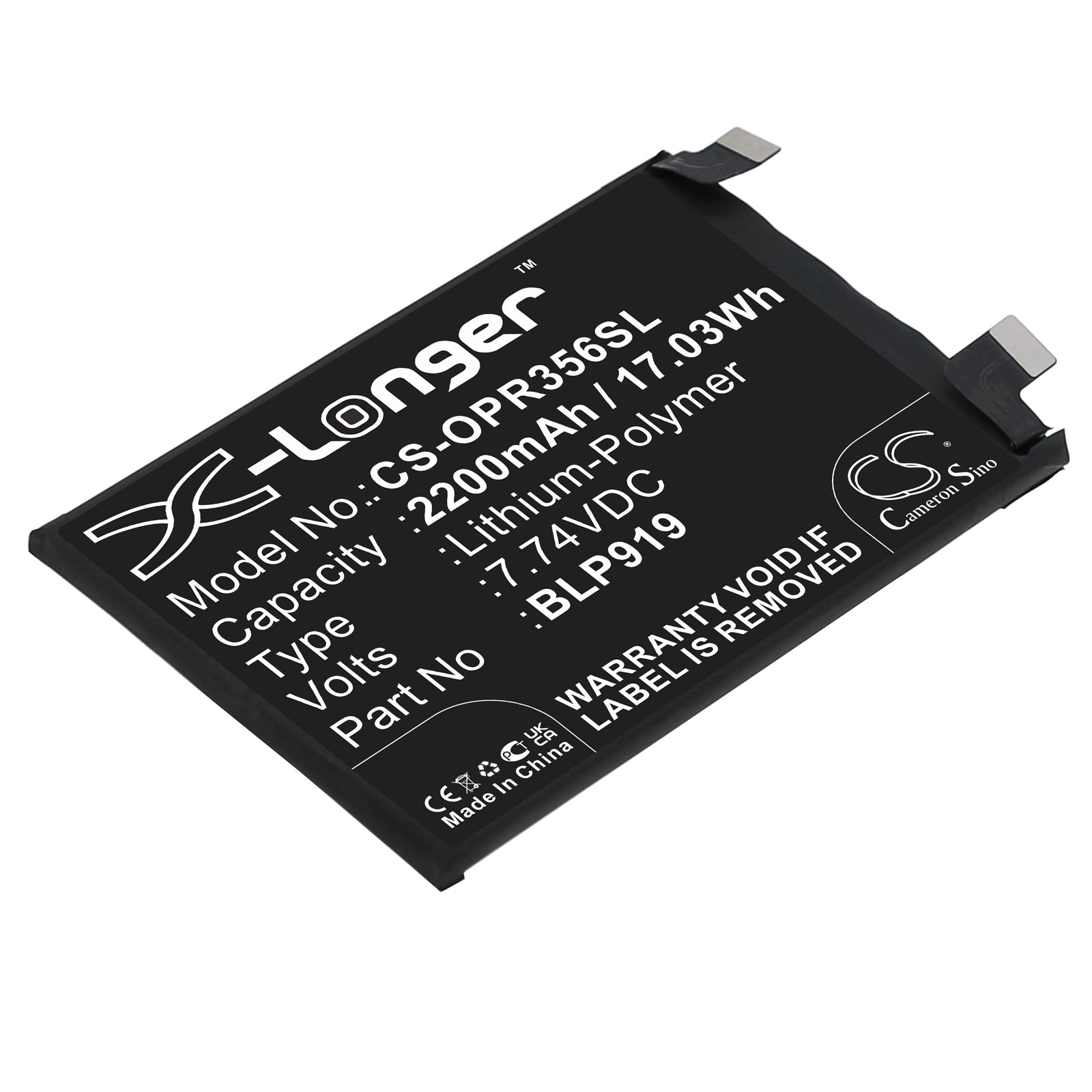 Li-Polymer, Mobile, SmartPhone Battery fits Oppo Realme Gt Neo3 5g, Realme Gt Neo3 5g 2022 80w, 7.74V, 2200mAh Mobile, SmartPhone Cameron Sino Technology Limited