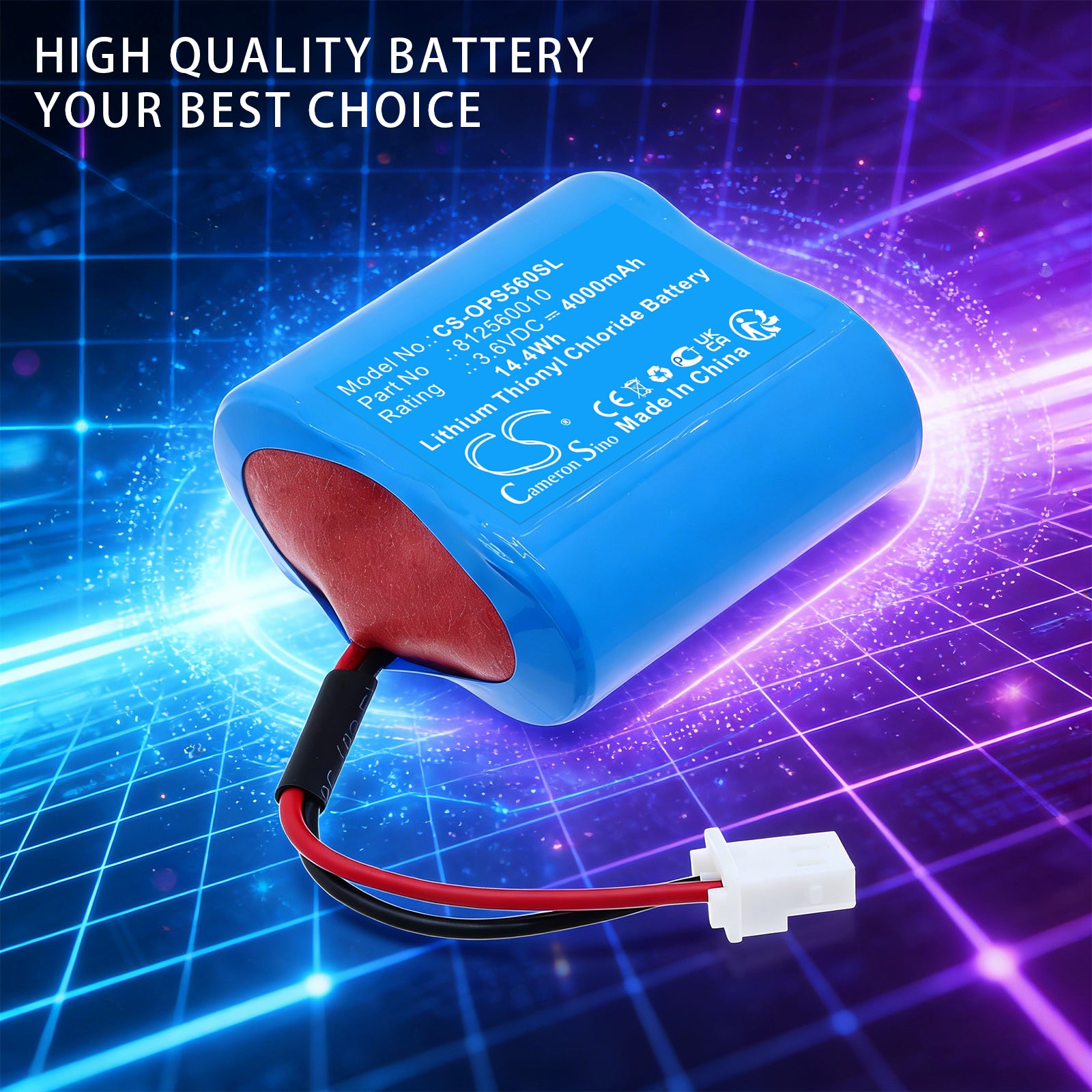 3.6V, Li-SOCl2, 4000mAh, Battery fits Orpak Systems Nano Nozzle Reader-T, nNR-T, 14.4Wh PLC Cameron Sino Technology Limited