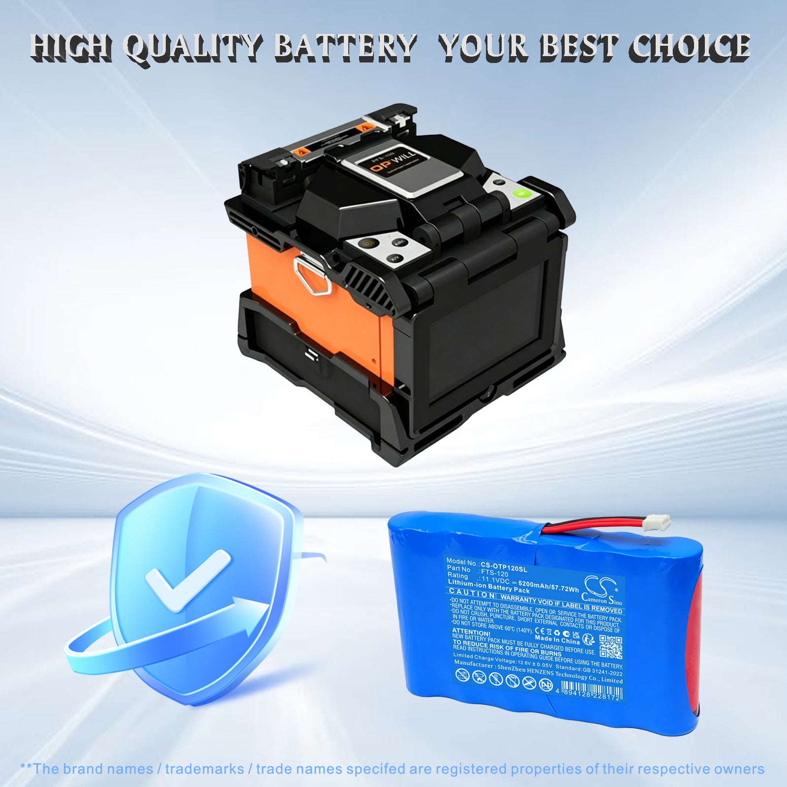 11.1V, Li-ion, 5200mAh, Battery fits OPWILL PFS-120, 57.72Wh Equipment, Survey, Test Cameron Sino Technology Limited