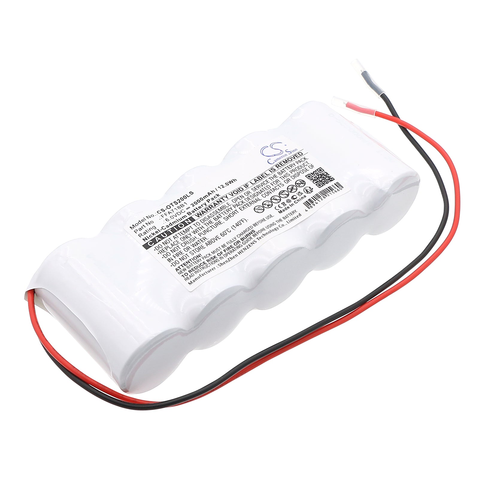 6V, Ni-CD, 2000mAh, Battery fits OTIS 2000, Emergency power supply ECU 2, 12Wh Emergency Lighting Cameron Sino Technology Limited