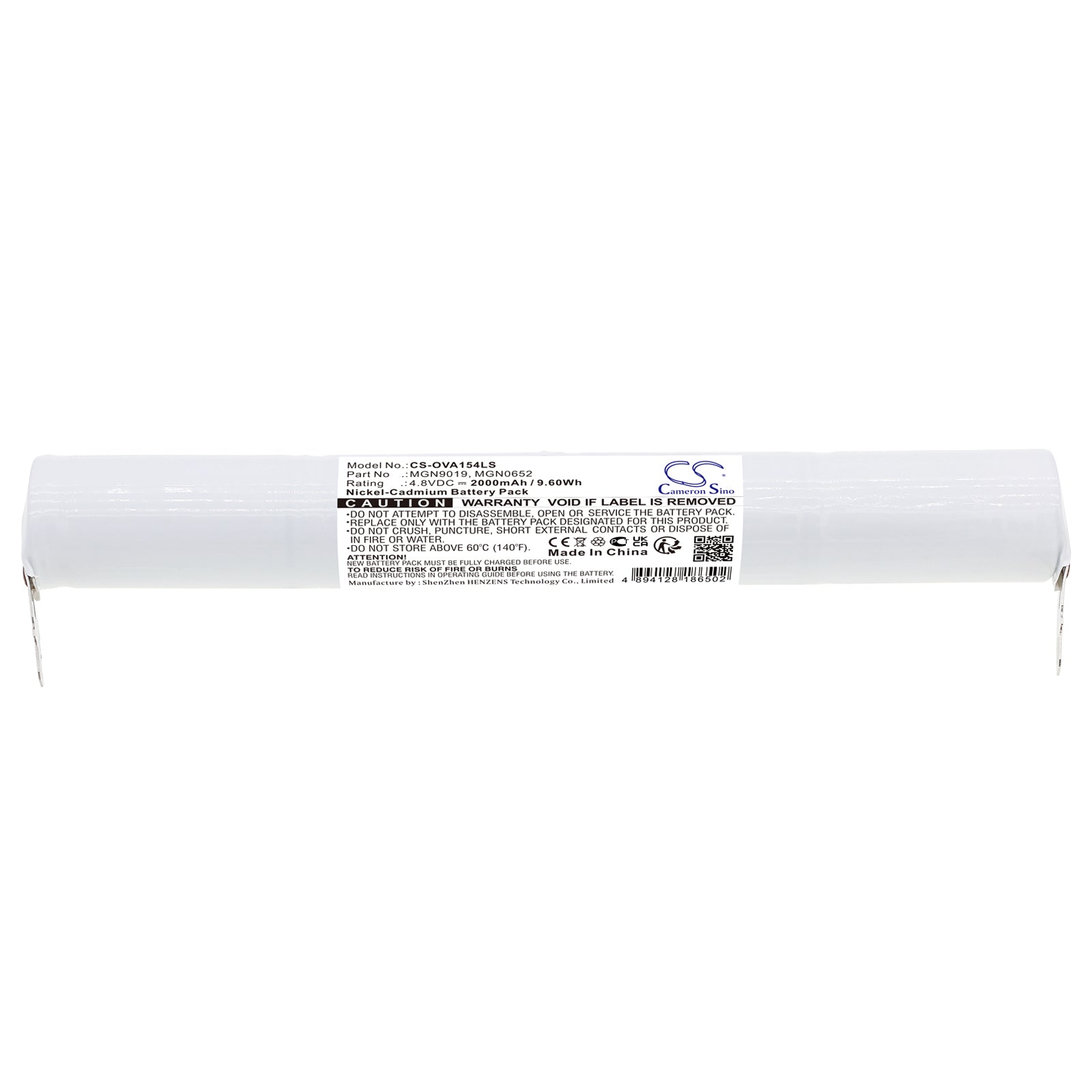 Ni-CD, Emergency Lighting Battery fits Baes 10050038, 789673, 4.8V, 2000mAh Emergency Lighting Cameron Sino Technology Limited