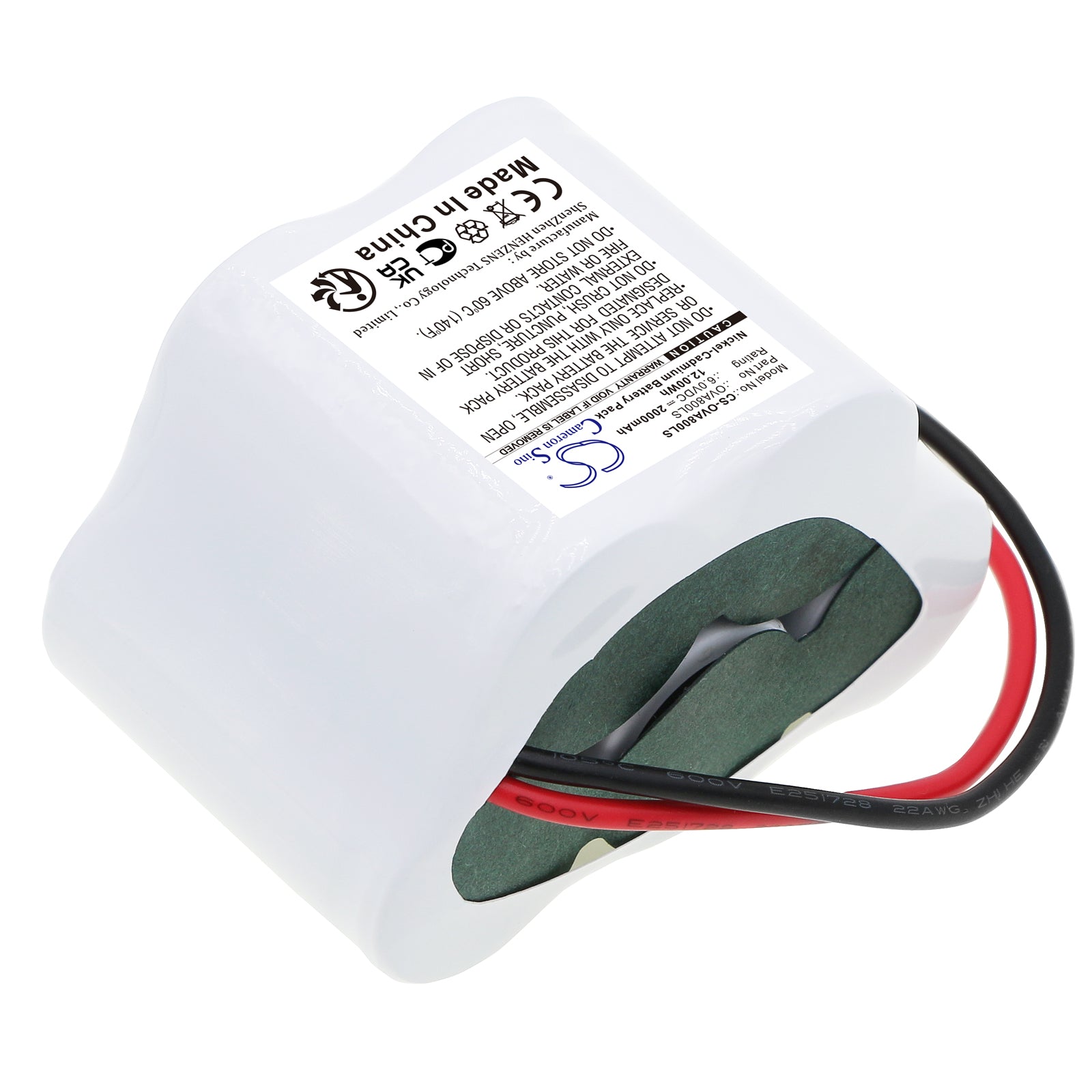 Ni-CD, Emergency Lighting Battery fits Cameron Sino Technologies, 6.0V, 2000mAh Emergency Lighting Cameron Sino Technology Limited