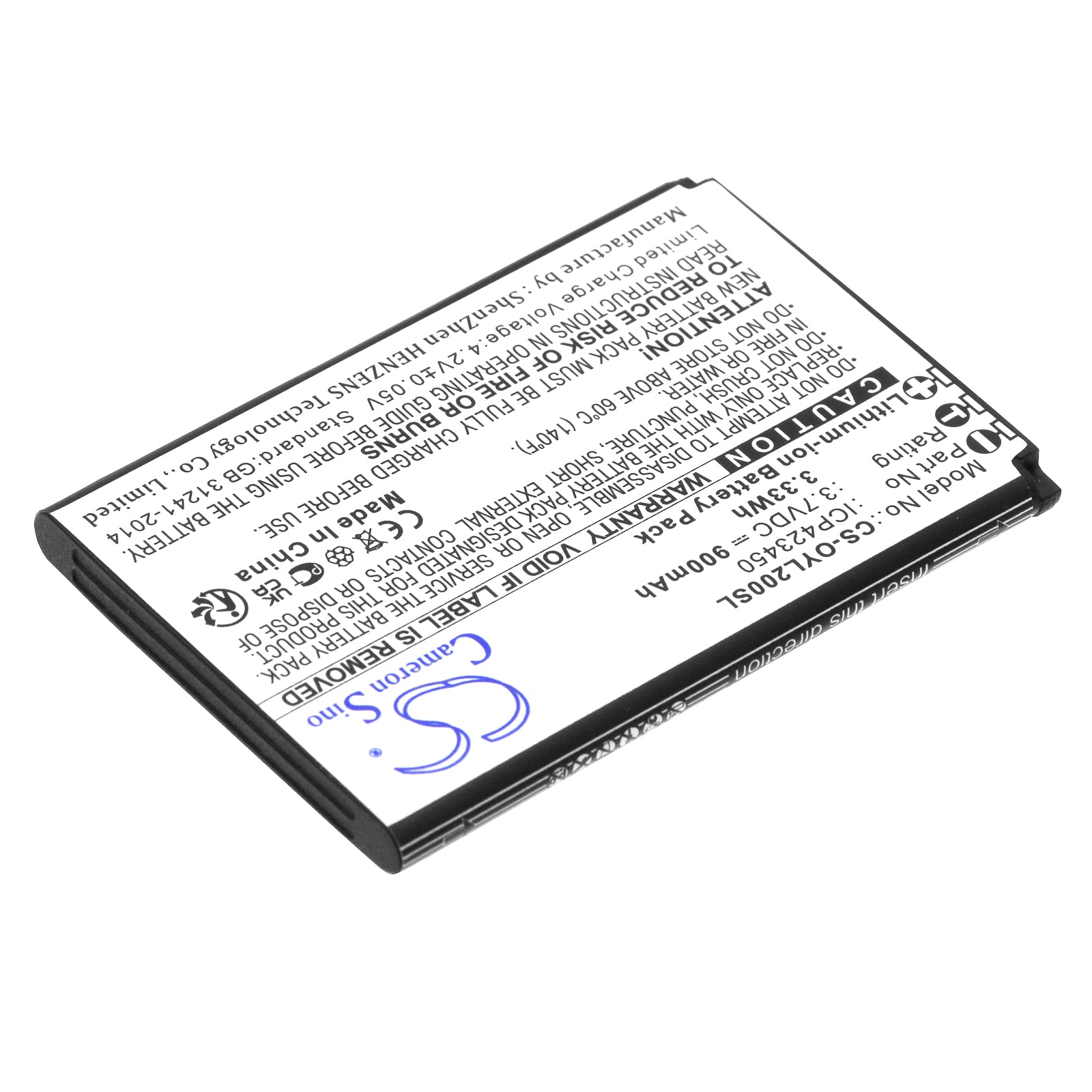 Li-ion, Mobile, SmartPhone Battery fits Olympia 2218, Happy Ii, 3.7V, 900mAh Mobile, SmartPhone Cameron Sino Technology Limited