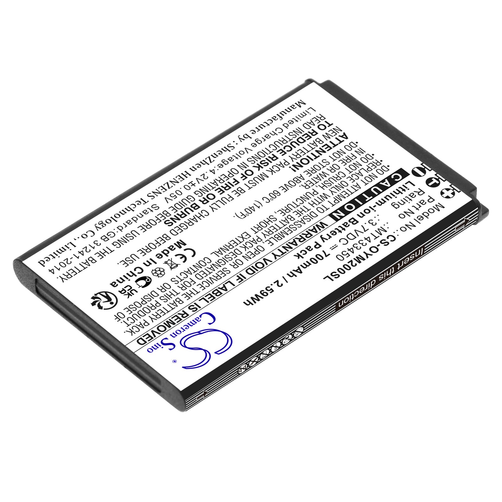 Li-ion, Mobile, SmartPhone Battery fits Olympia Classic Mini Ii, 3.7V, 700mAh Mobile, SmartPhone Cameron Sino Technology Limited