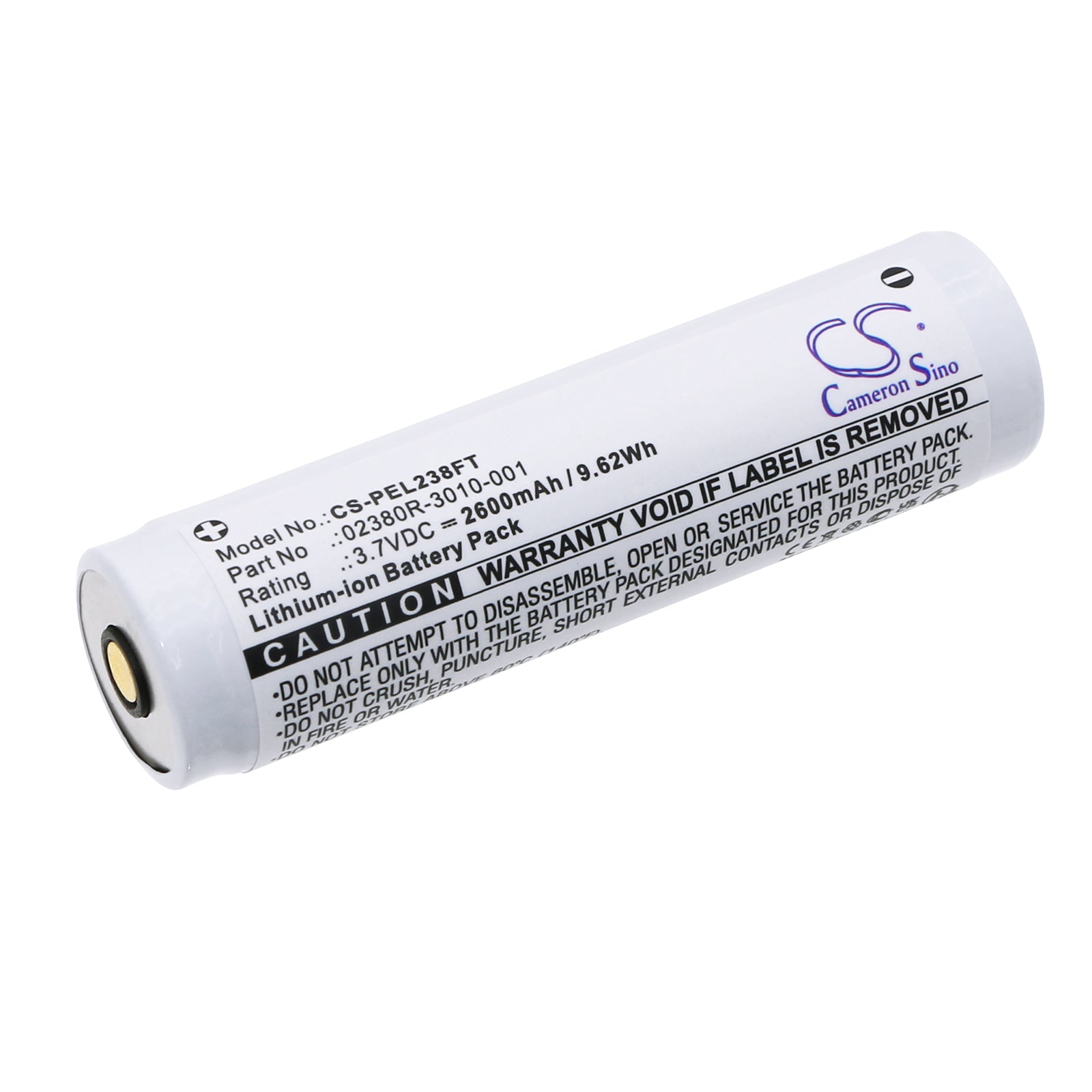 Li-ion, Flashlight Battery fits Pelican 2380r, 2780r, 3.7V, 2600mAh Flashlight Cameron Sino Technology Limited