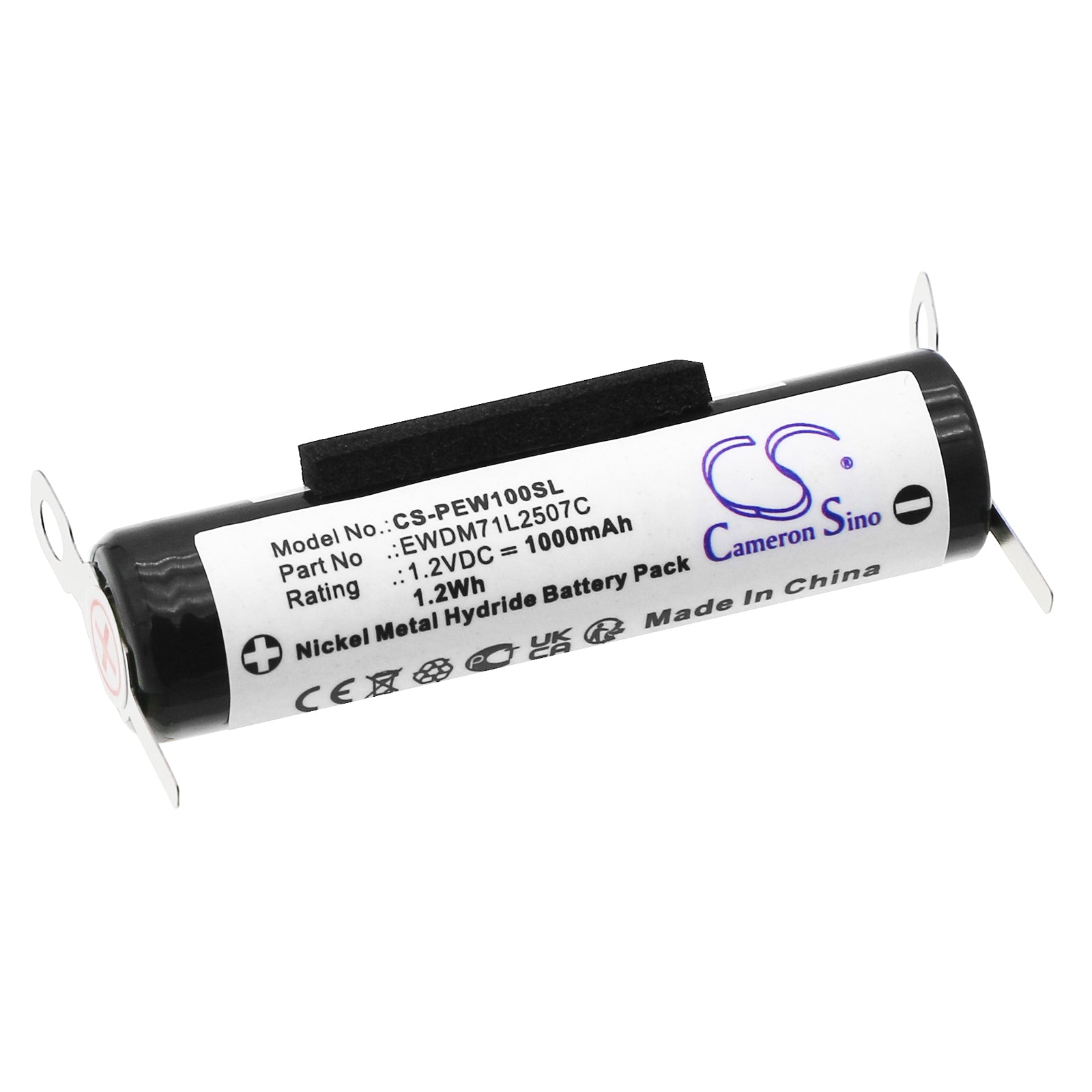 Ni-MH, Toothbrush Battery fits Panasonic Ew-dc01, Wew0890-w406, 1.2V, 1000mAh Toothbrush Cameron Sino Technology Limited