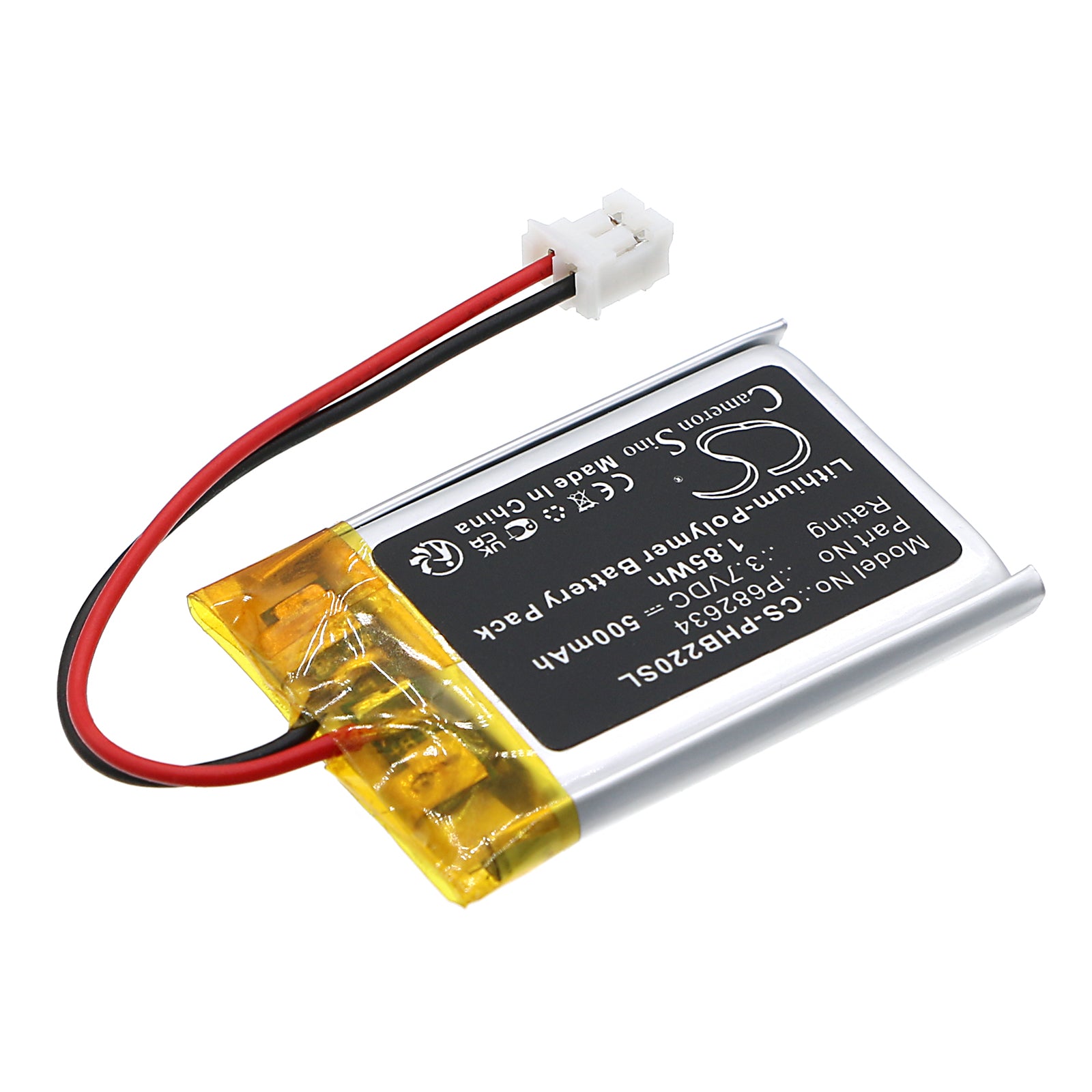 Li-Polymer, Speaker Battery fits Philips Bt2200b, Bt2200b/27, 3.7V, 500mAh Speaker Cameron Sino Technology Limited