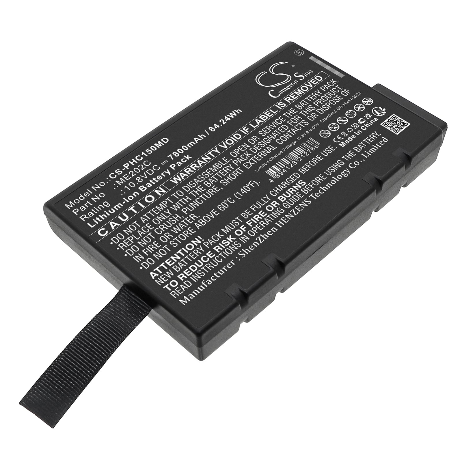 10.8V, Li-ion, 7800mAh, Battery fits Philips Effica CM100, Efficia CM120, 84.24Wh Medical Cameron Sino Technology Limited
