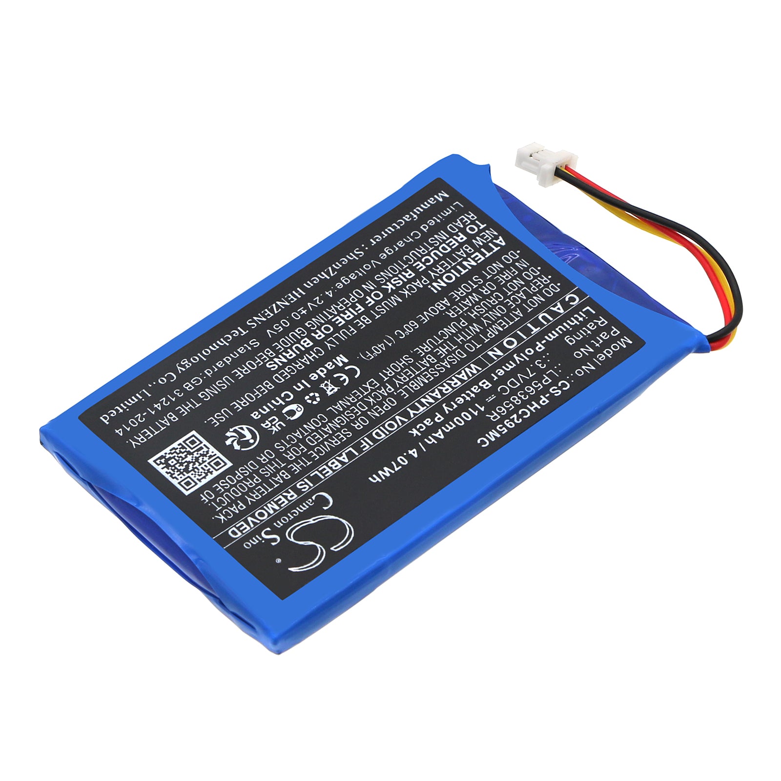 Li-Polymer, Camera Battery fits Philips Hd Cam 295, 3.7V, 1100mAh Camera Cameron Sino Technology Limited