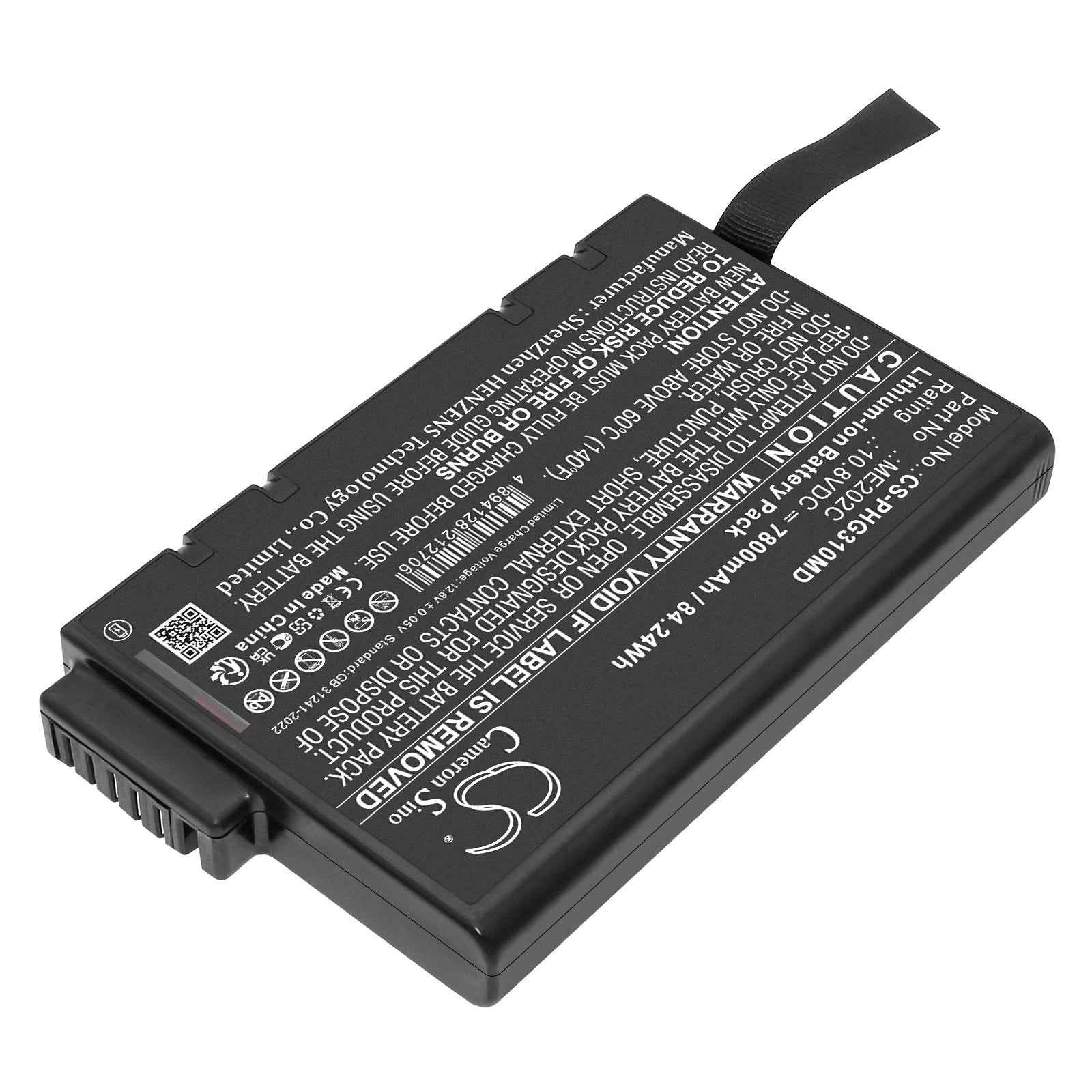10.8V, Li-ion, 7800mAh, Battery fits Philips Goldway G30E, 84.24Wh Medical Cameron Sino Technology Limited