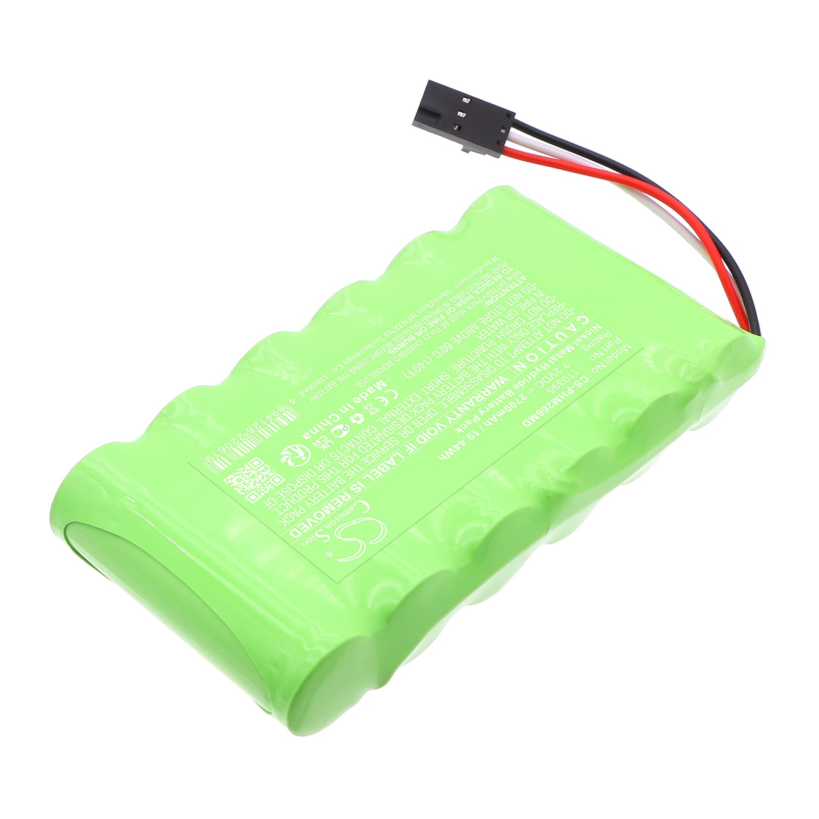 7.2V, Ni-MH, 2700mAh, Battery fits Philips PageWriter 10, PageWriter 10i, 19.44Wh Medical Cameron Sino Technology Limited