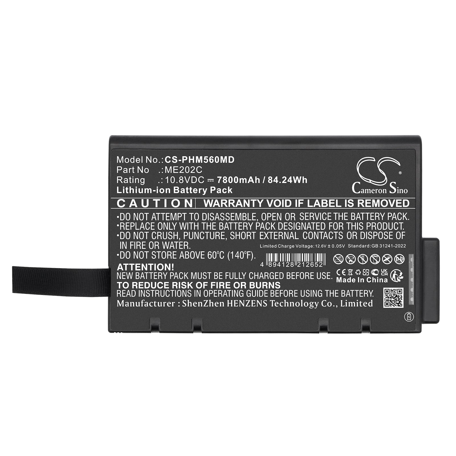 10.8V 7800mAh Li Ion Battery For Philips Goldway G50 G60 G60E 84.24Wh Premium Replacement Battery Medical Cameron Sino Technology Limited