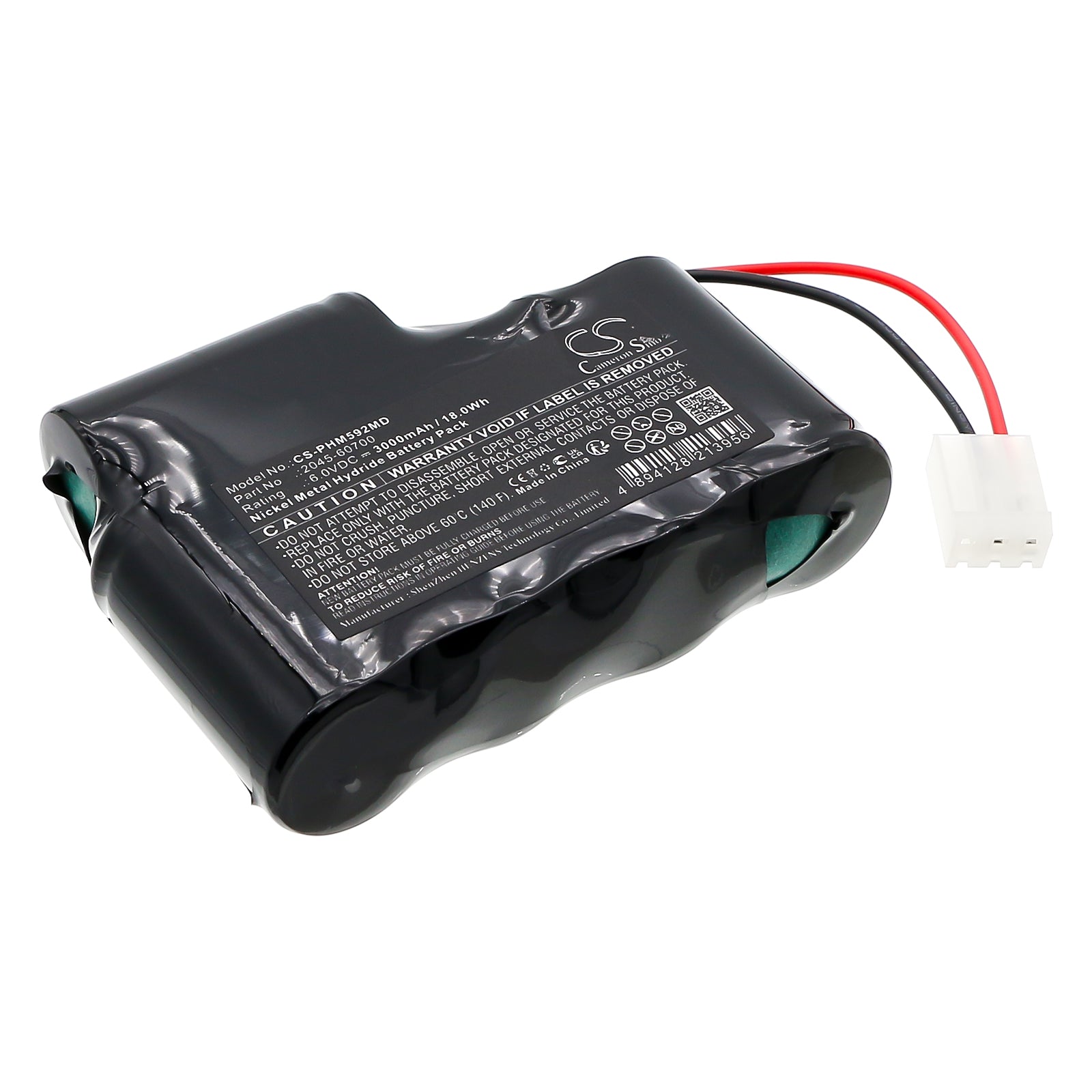 6V, Ni-MH, 3000mAh, Battery fits Philips 2040A Mida System, Phillips 2040A, 18Wh Medical Cameron Sino Technology Limited